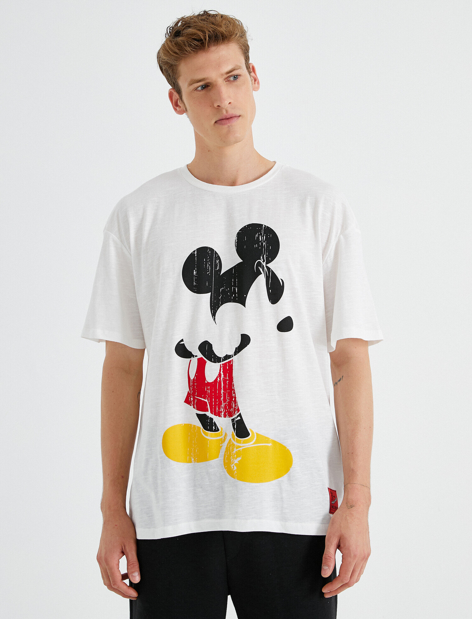   Oversize Mickey Mouse Tişört Lisanslı Pamuklu