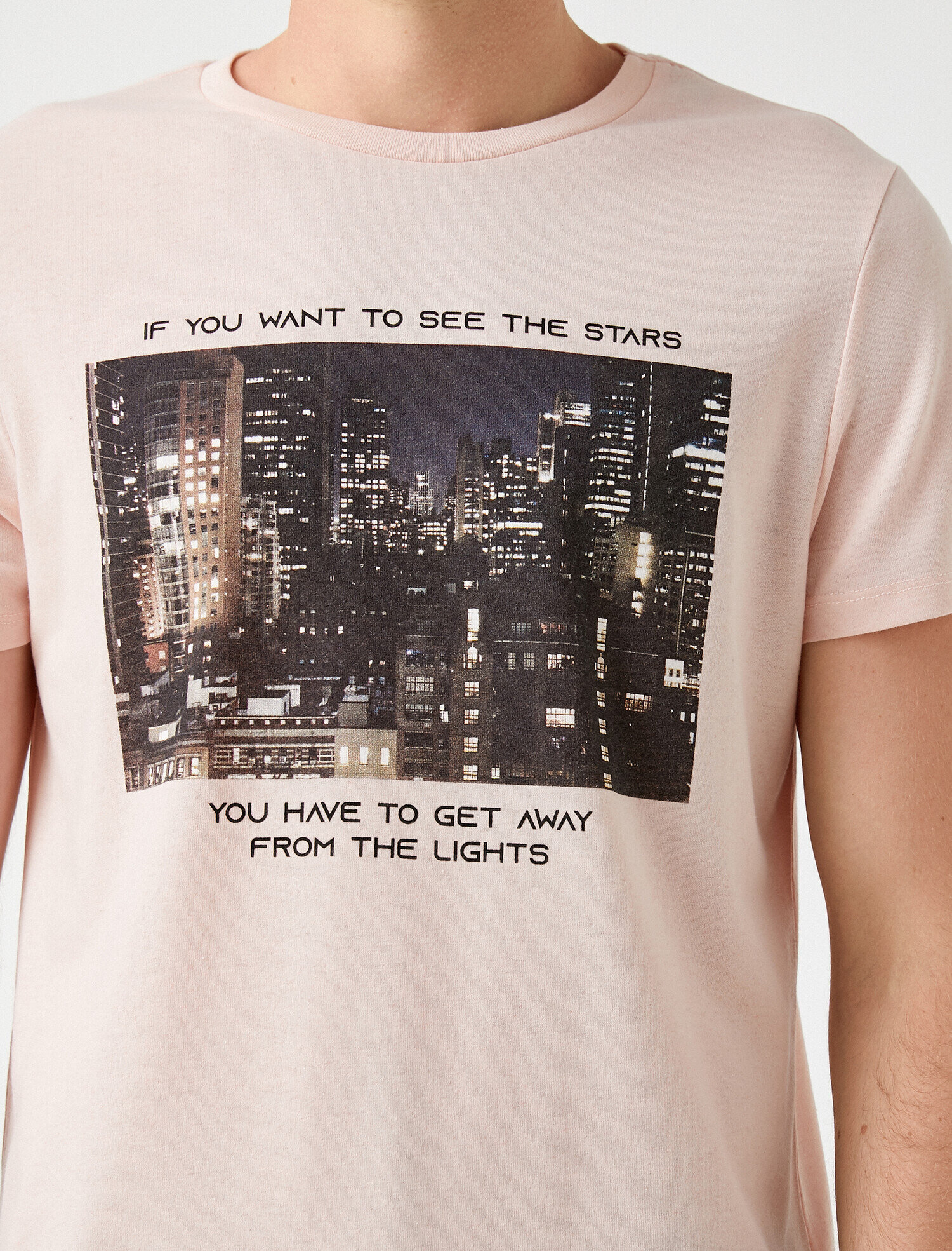   Baskılı Tişört Bisiklet Yaka