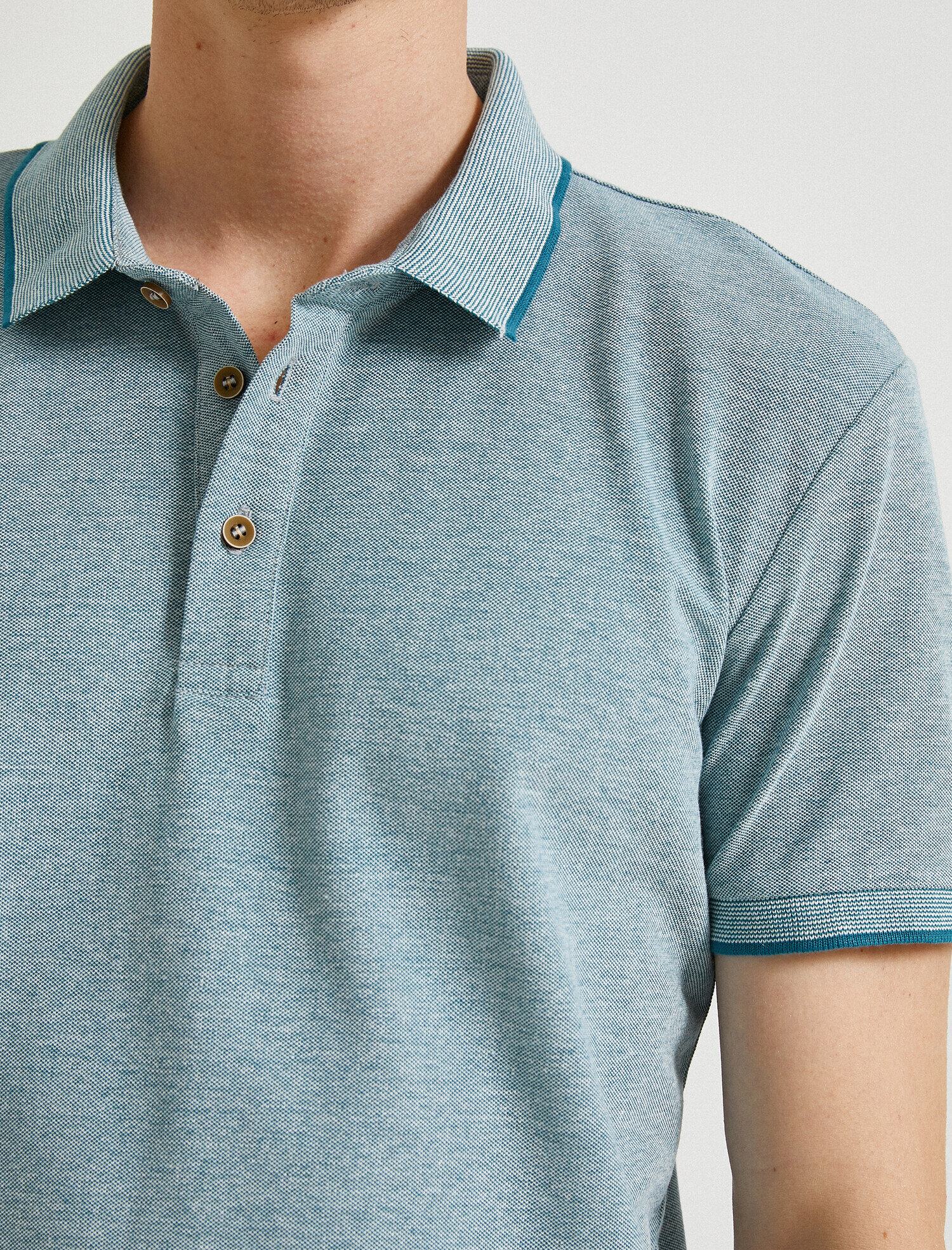   Polo Yaka Tişört Kısa Kollu Pamuklu