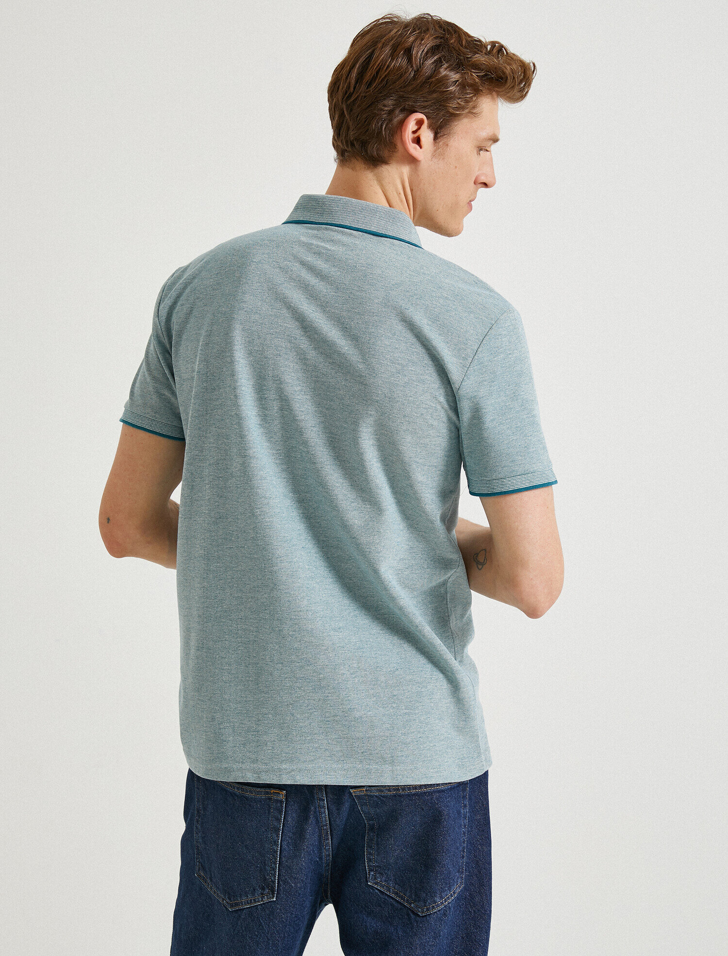   Polo Yaka Tişört Kısa Kollu Pamuklu