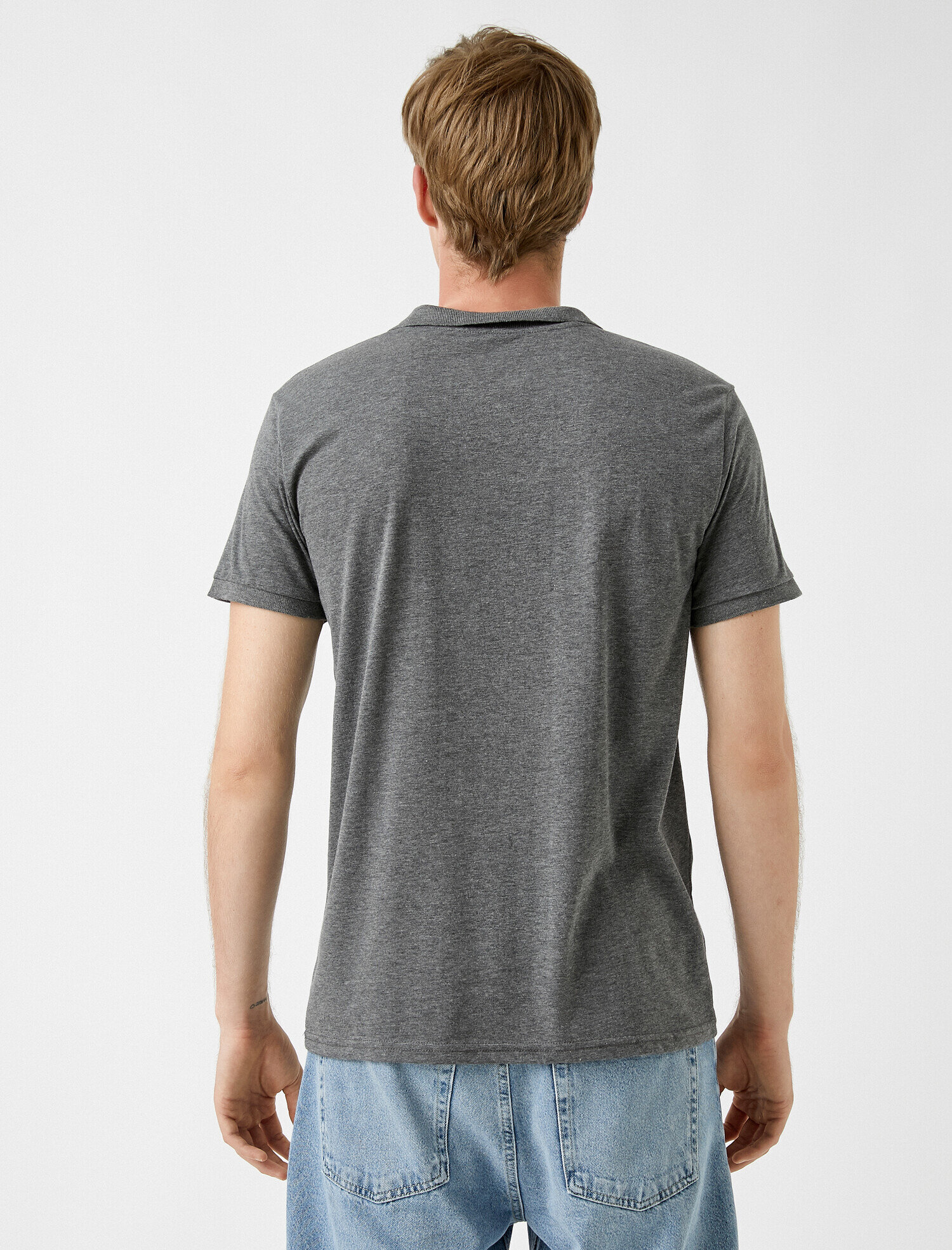   Polo Yaka Tişört Kısa Kollu Düğmeli