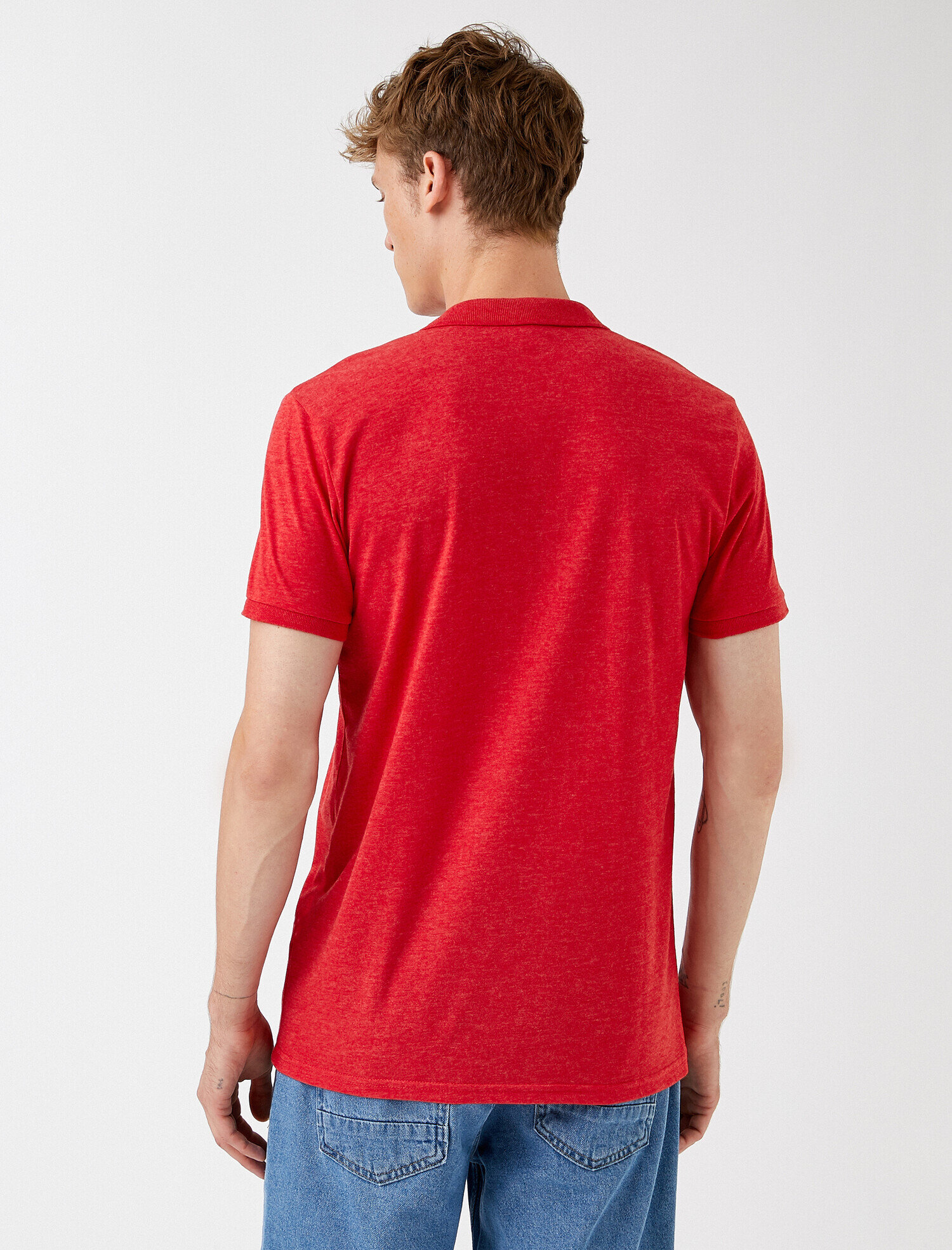   Polo Yaka Tişört Kısa Kollu Düğmeli