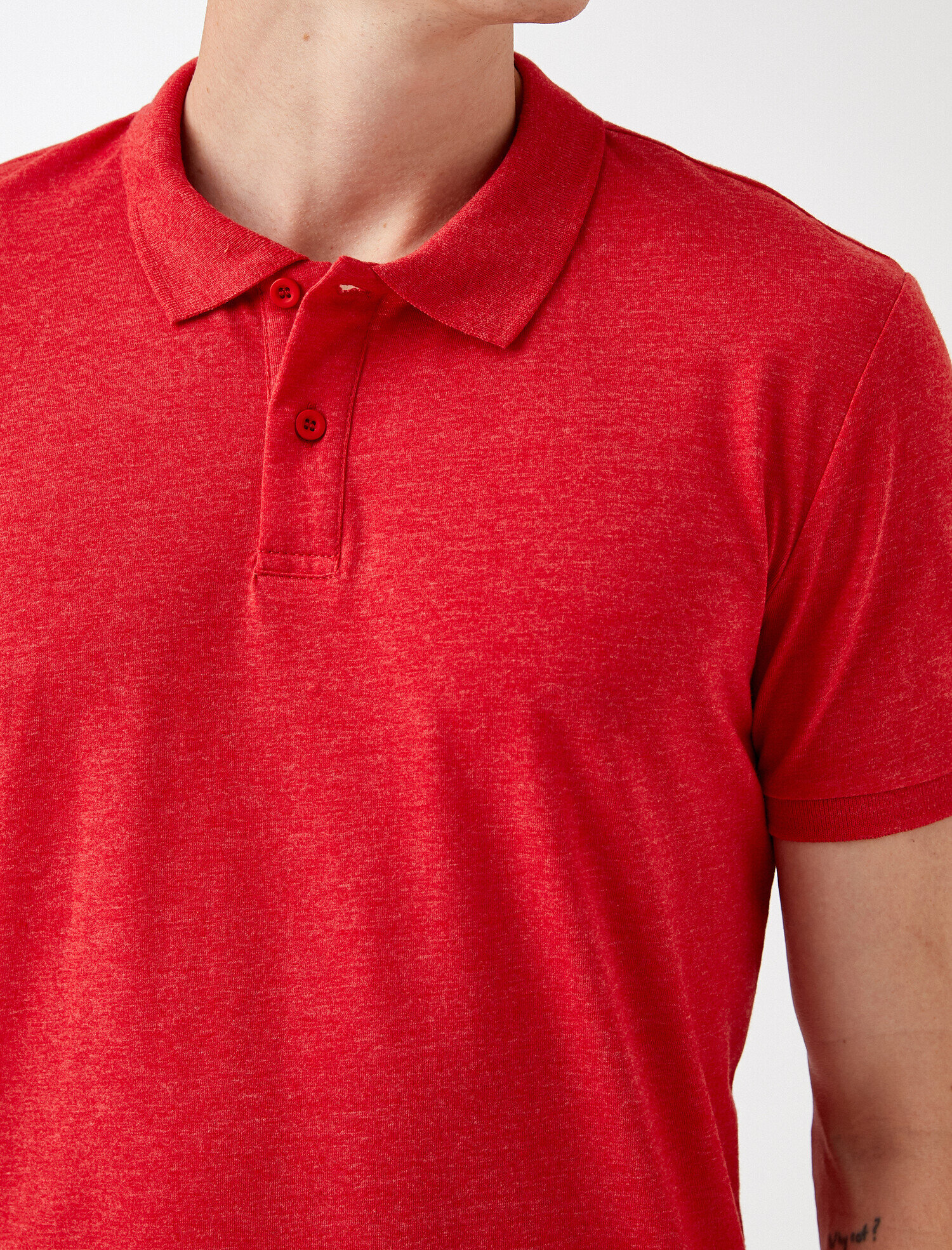   Polo Yaka Tişört Kısa Kollu Düğmeli