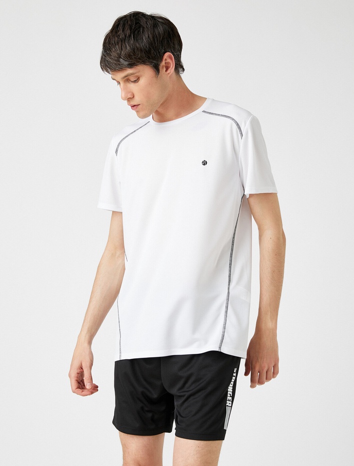  Bisiklet Yaka Tişört Kısa Kollu