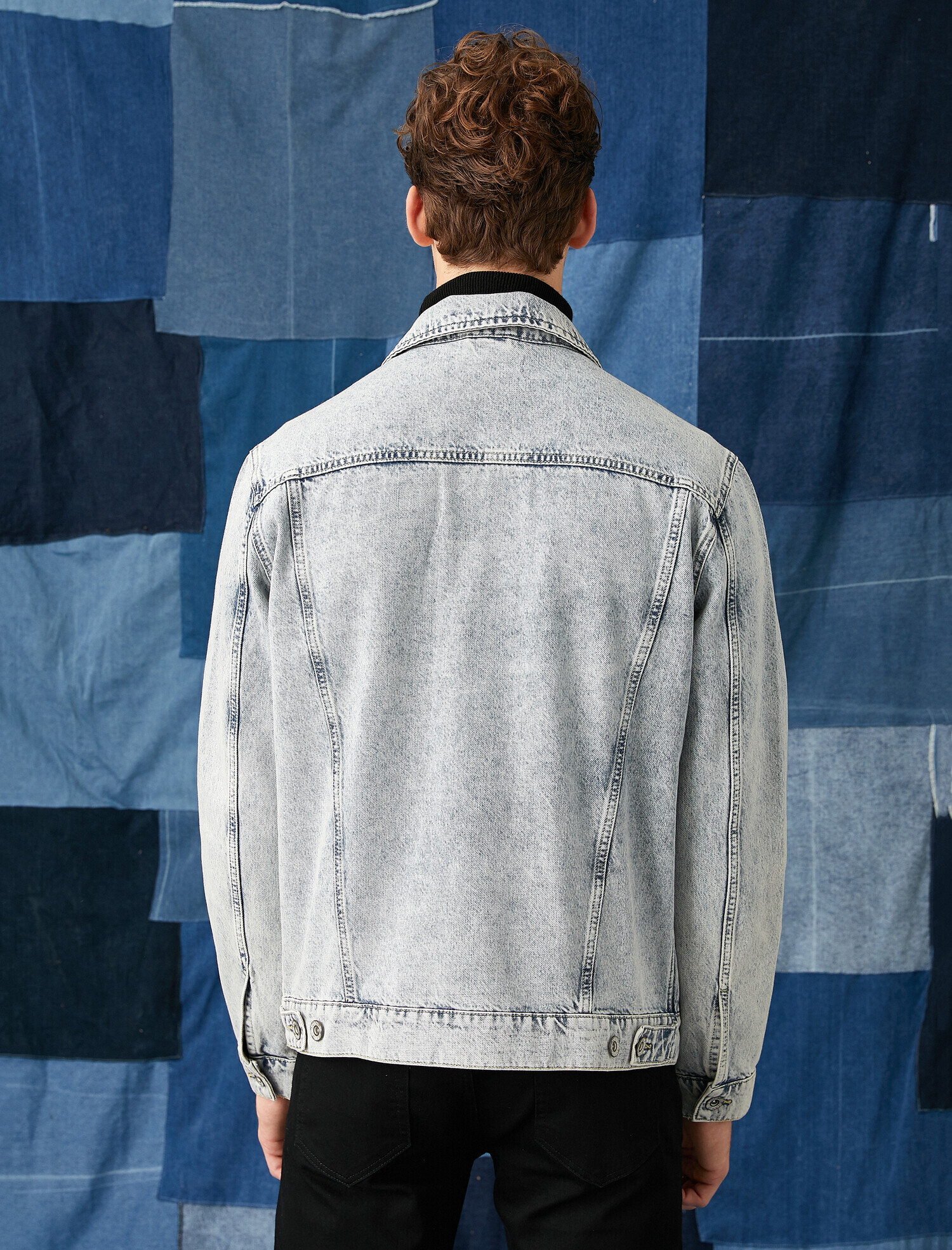   Ağartılmış Kot Ceket Pamuklu