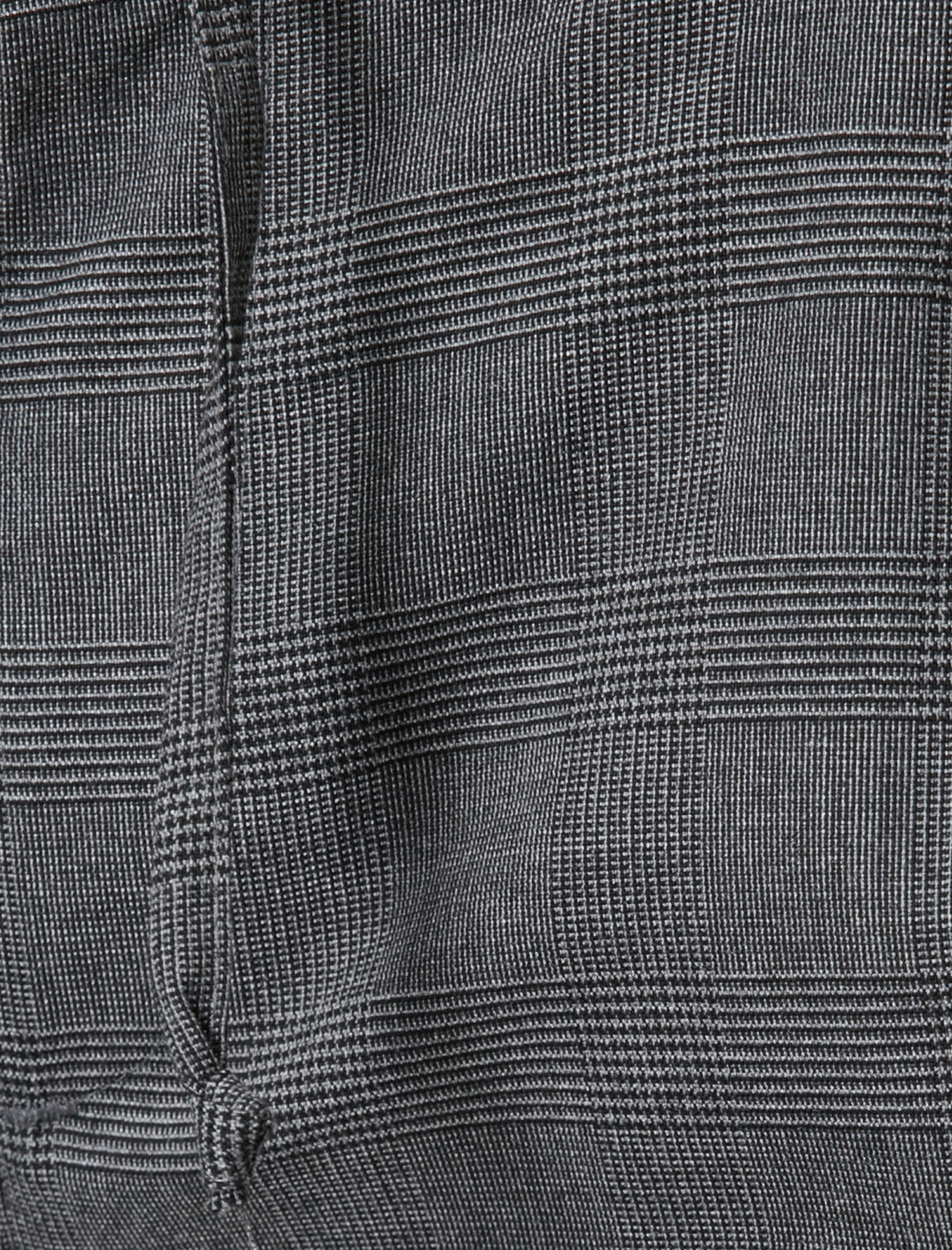   Beli Bağlamalı ve Lastikli Kareli Rahat Kesim Pantolon