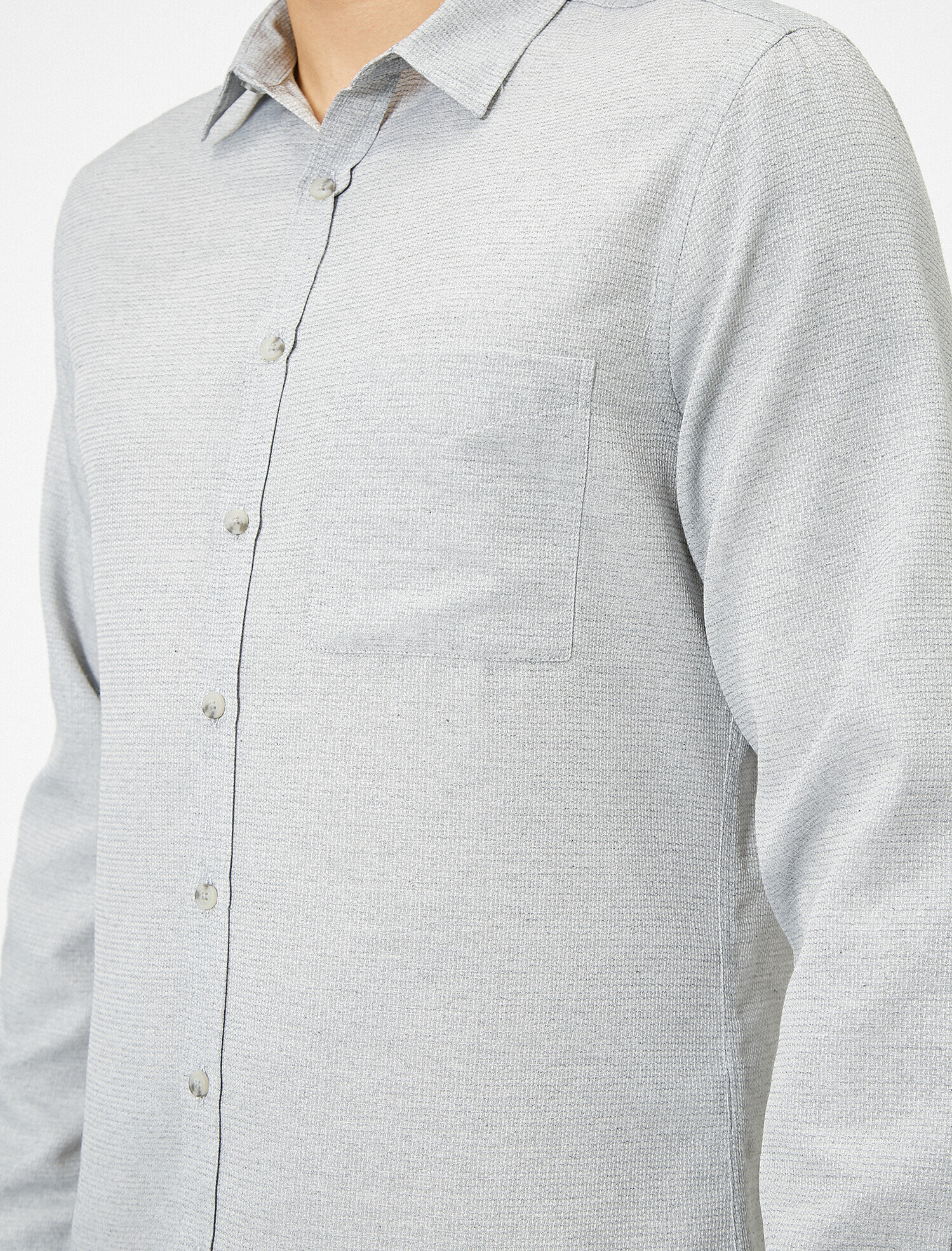 Tek Cepli Uzun Kollu Slim Fit Casual Gömlek