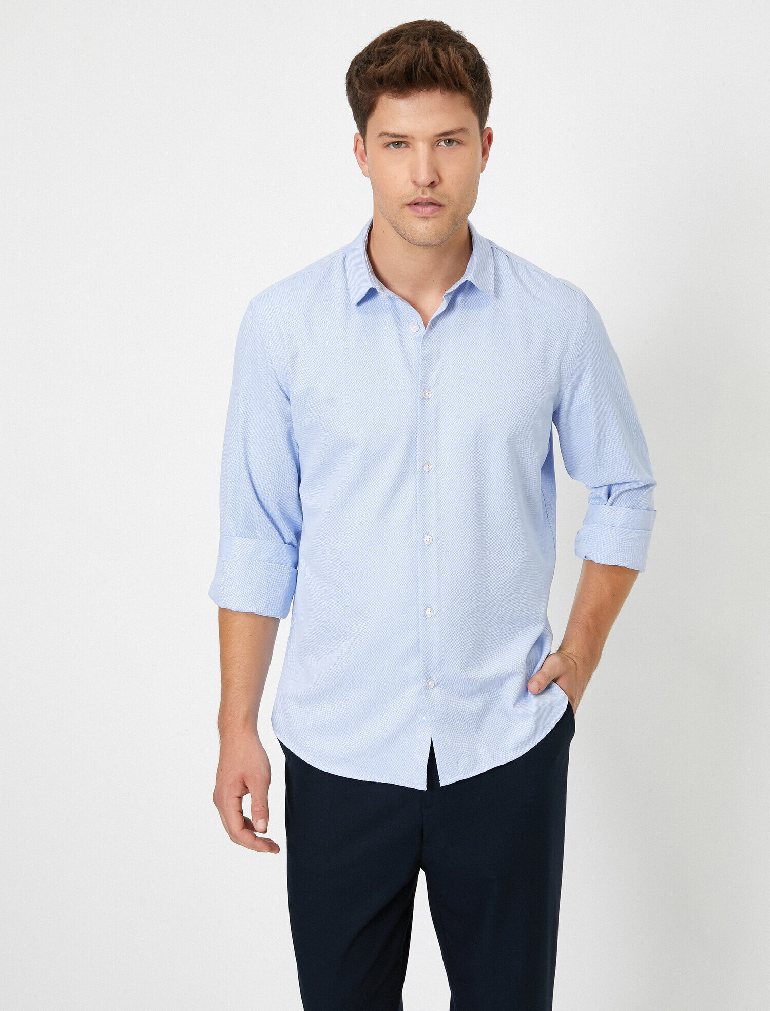   Klasik Yaka Uzun Kollu Gömlek Non Iron