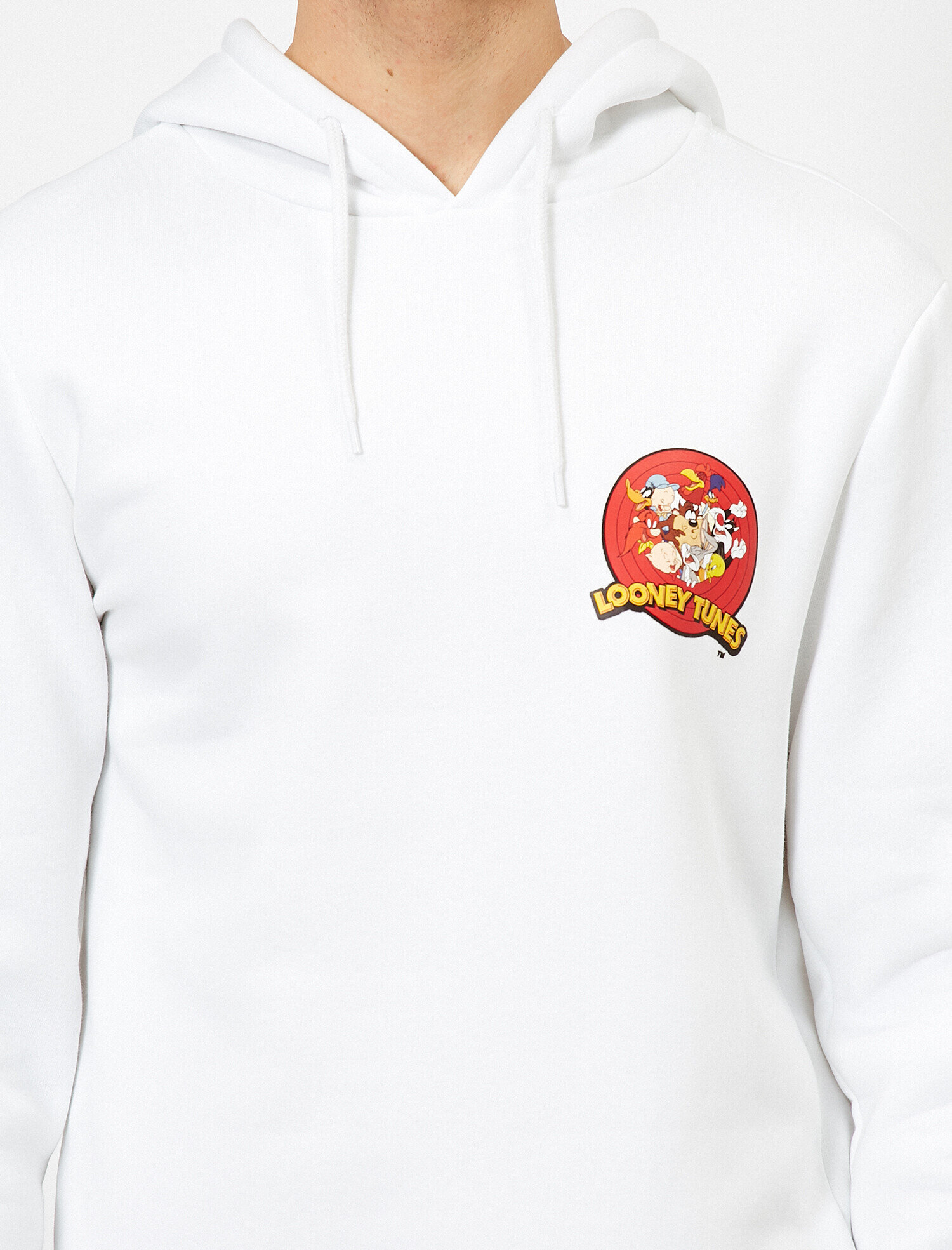   Looney Tunes Lisanslı Sırt ve Göğsü Baskılı Kapüşonlu Sweatshirt