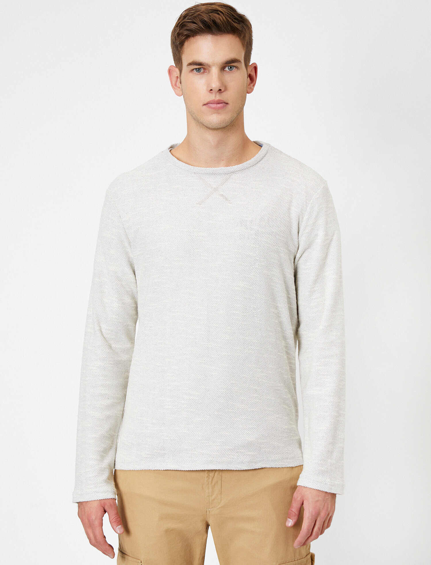 Bisiklet Yaka Mevsimlik Slim Fit Basic Kazak