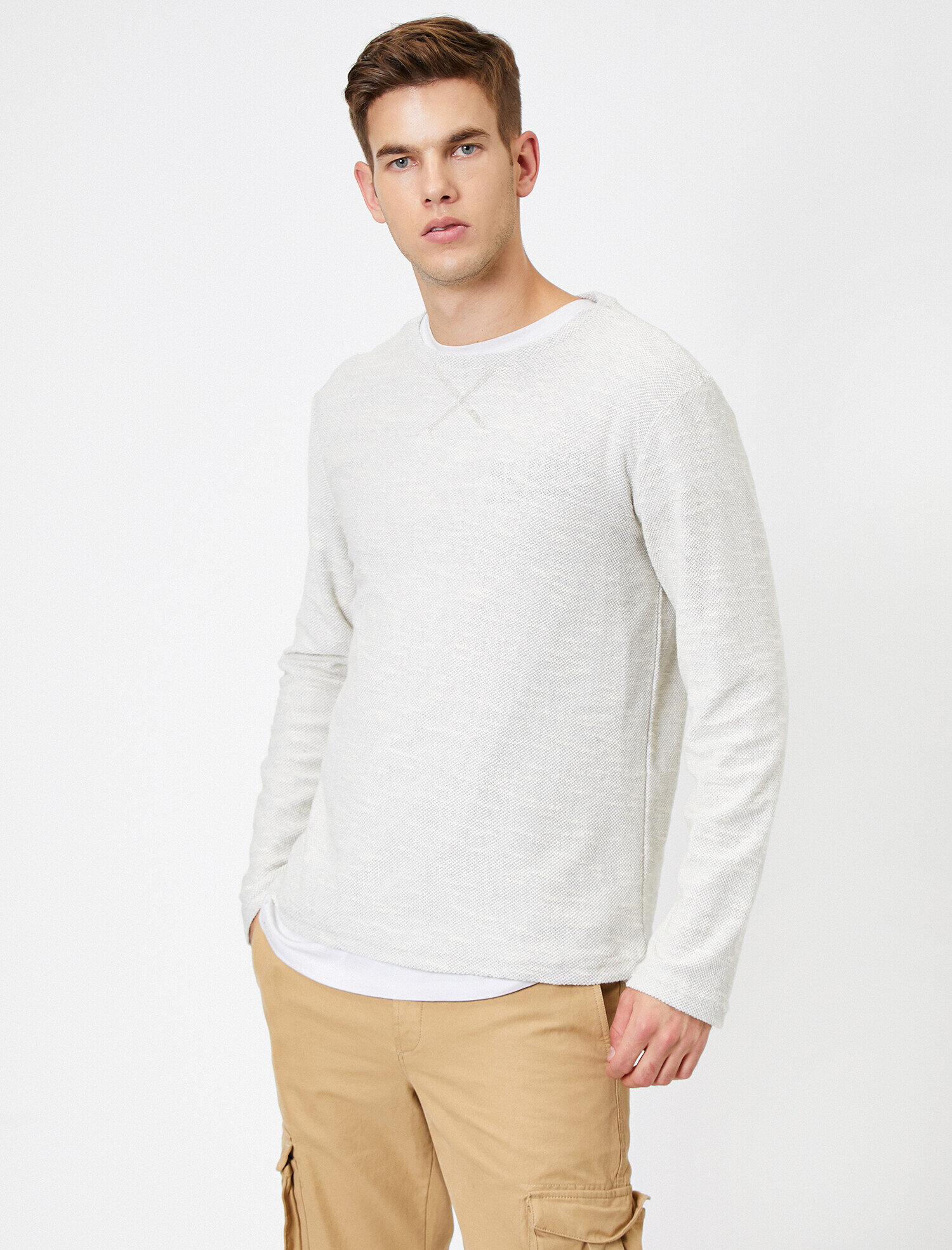 Bisiklet Yaka Mevsimlik Slim Fit Basic Kazak