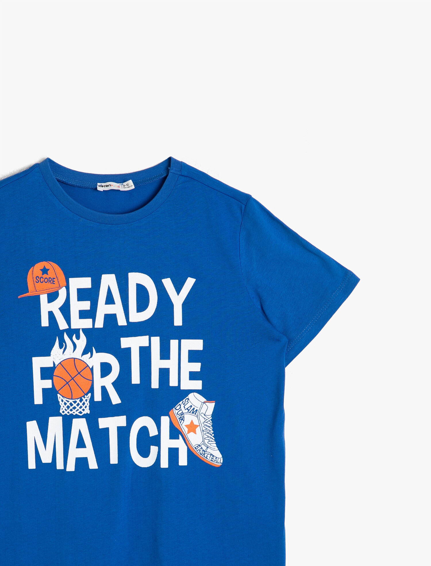  Erkek Çocuk Baskılı Pamuklu Kısa Kollu Bisiklet Yaka Tişört