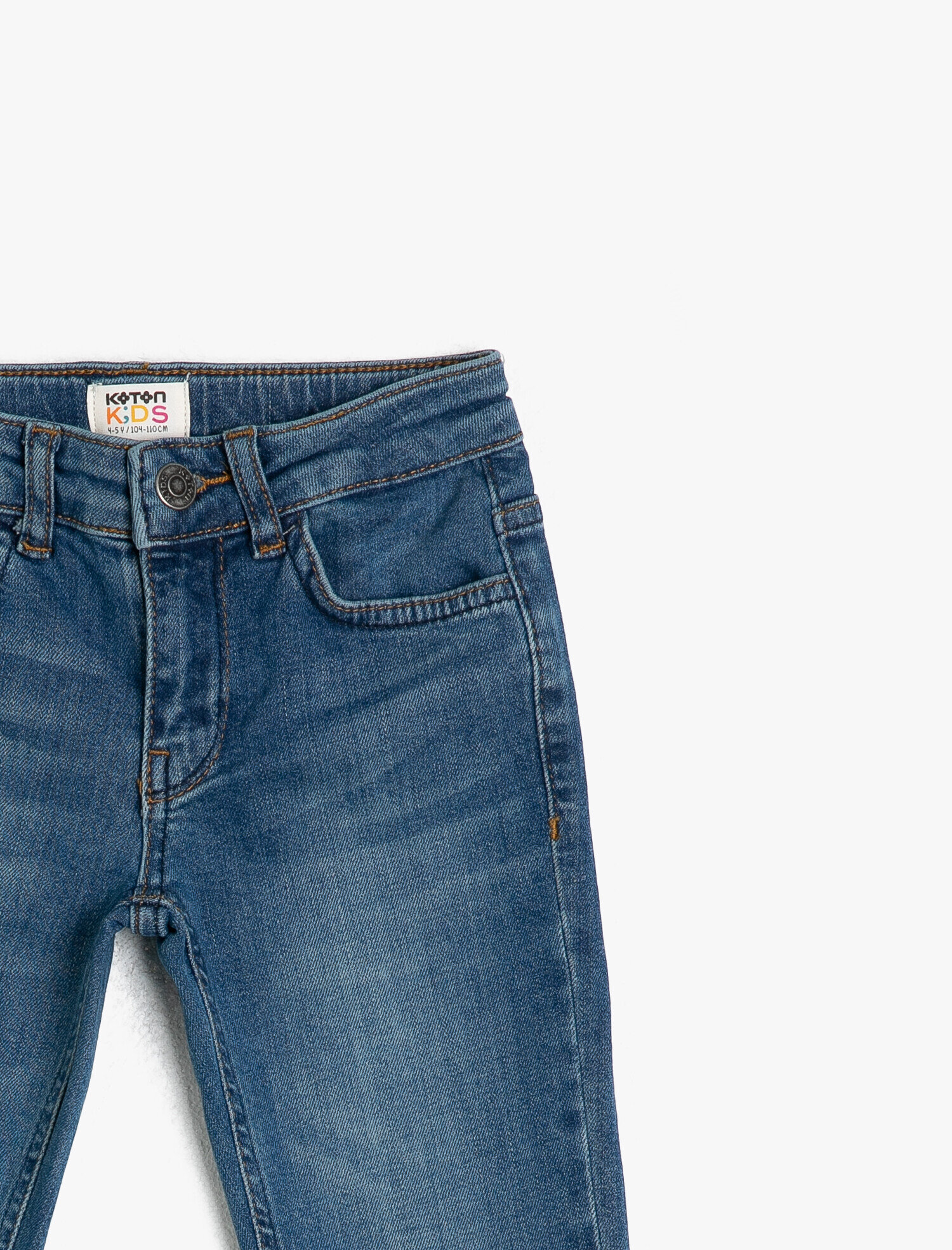  Erkek Çocuk Kot Pantolon Dar Paça Pamuklu Cepli - Slim Jean