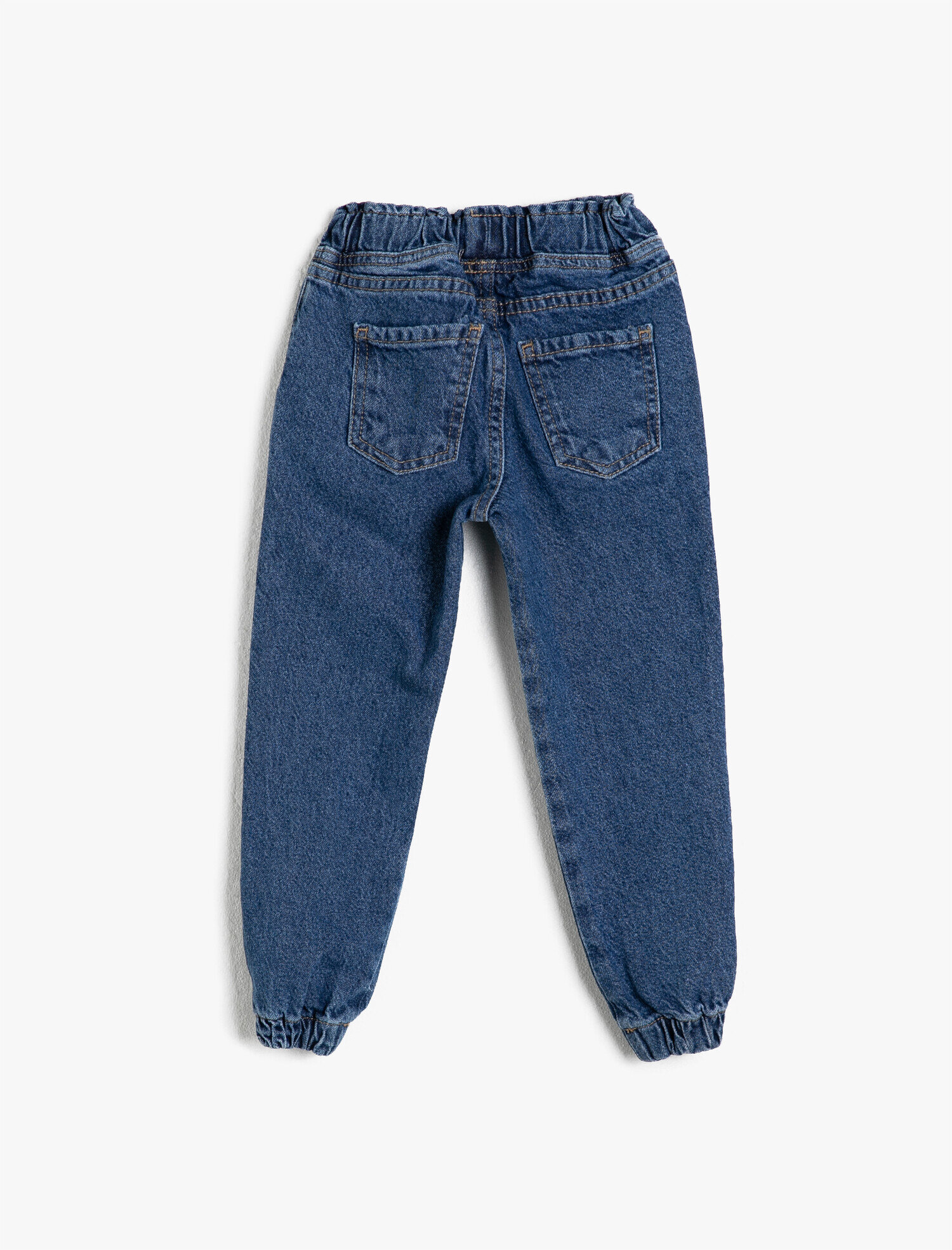  Erkek Çocuk Kot Pantolon Jogger Beli Lastikli Cepli Pamuklu - Jegging Jean