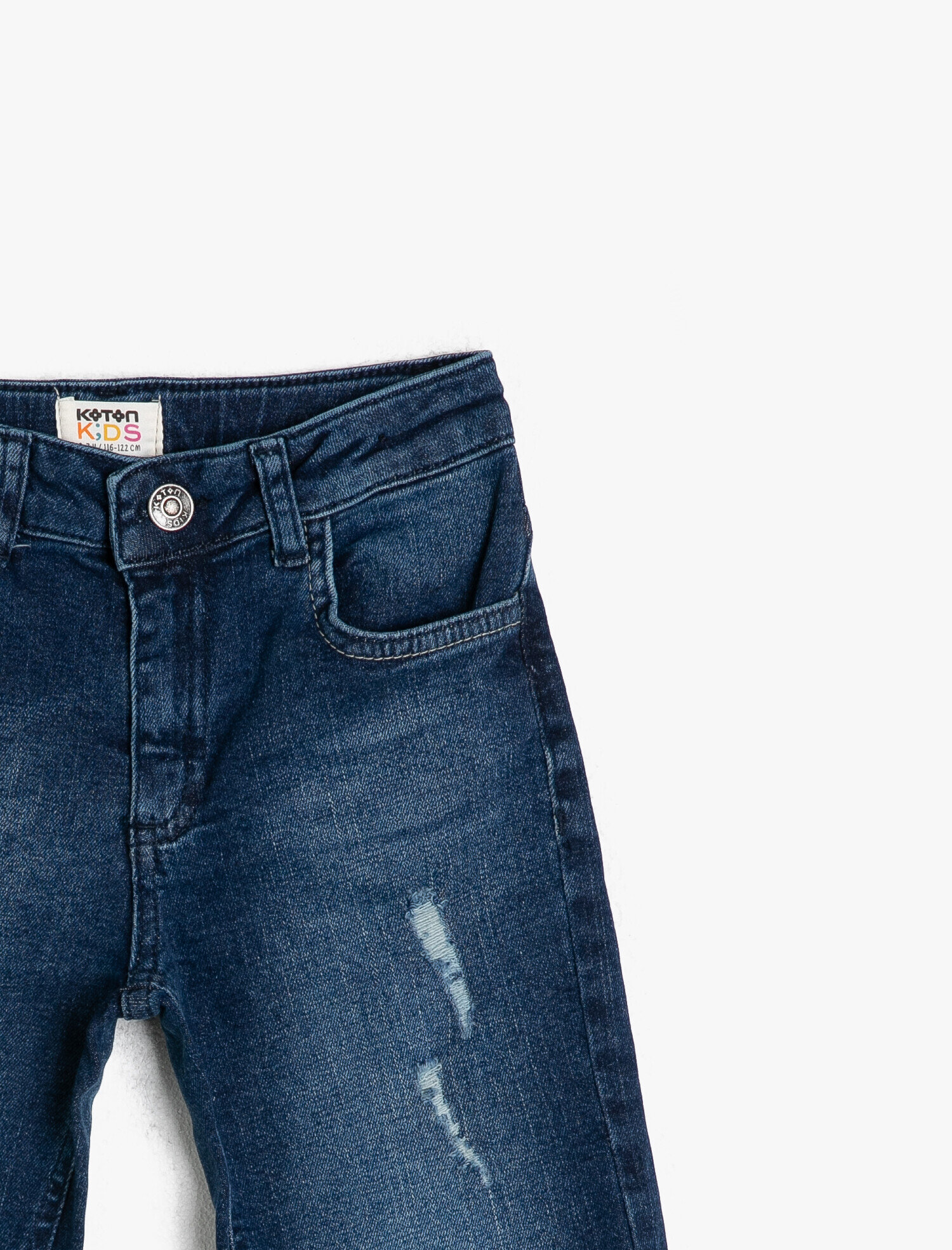 Erkek Çocuk Normal Bel 5 Cep Eskitme Detaylı Jean Şort