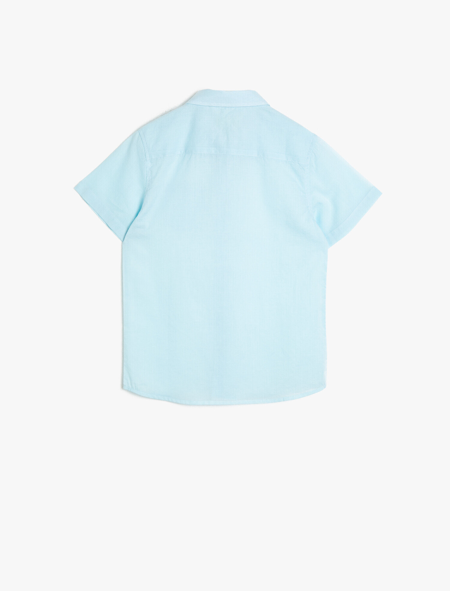  Erkek Çocuk Basic Cepli Kısa Kollu Klasik Yaka Gömlek