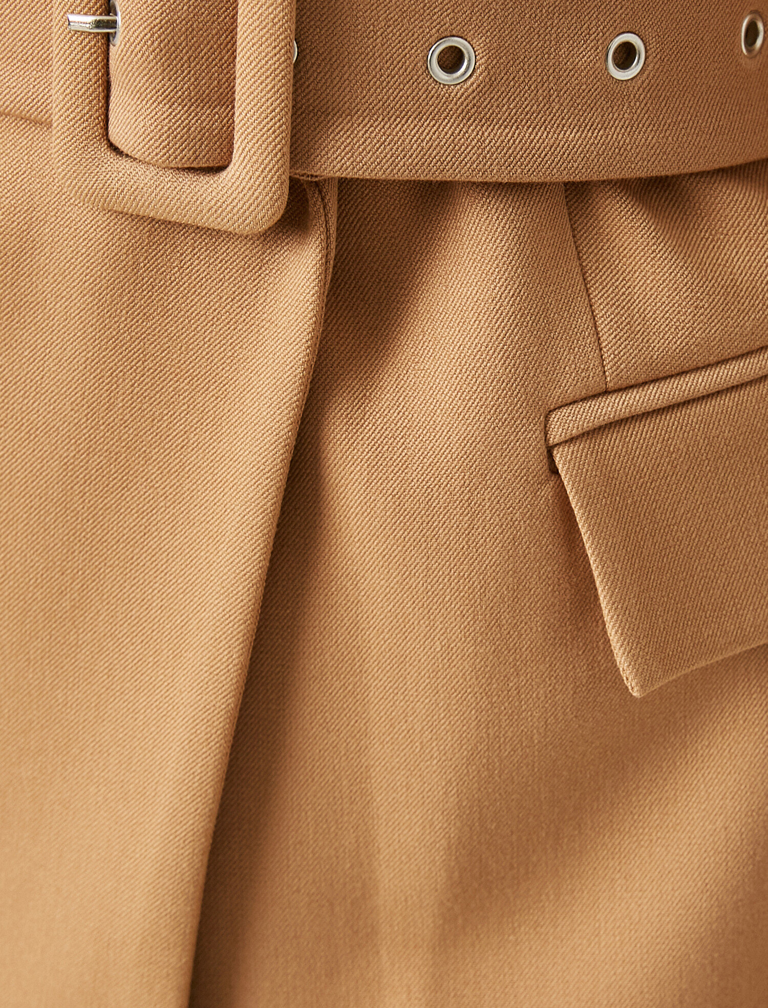 Kemerli Gabardin Blazer Ceket