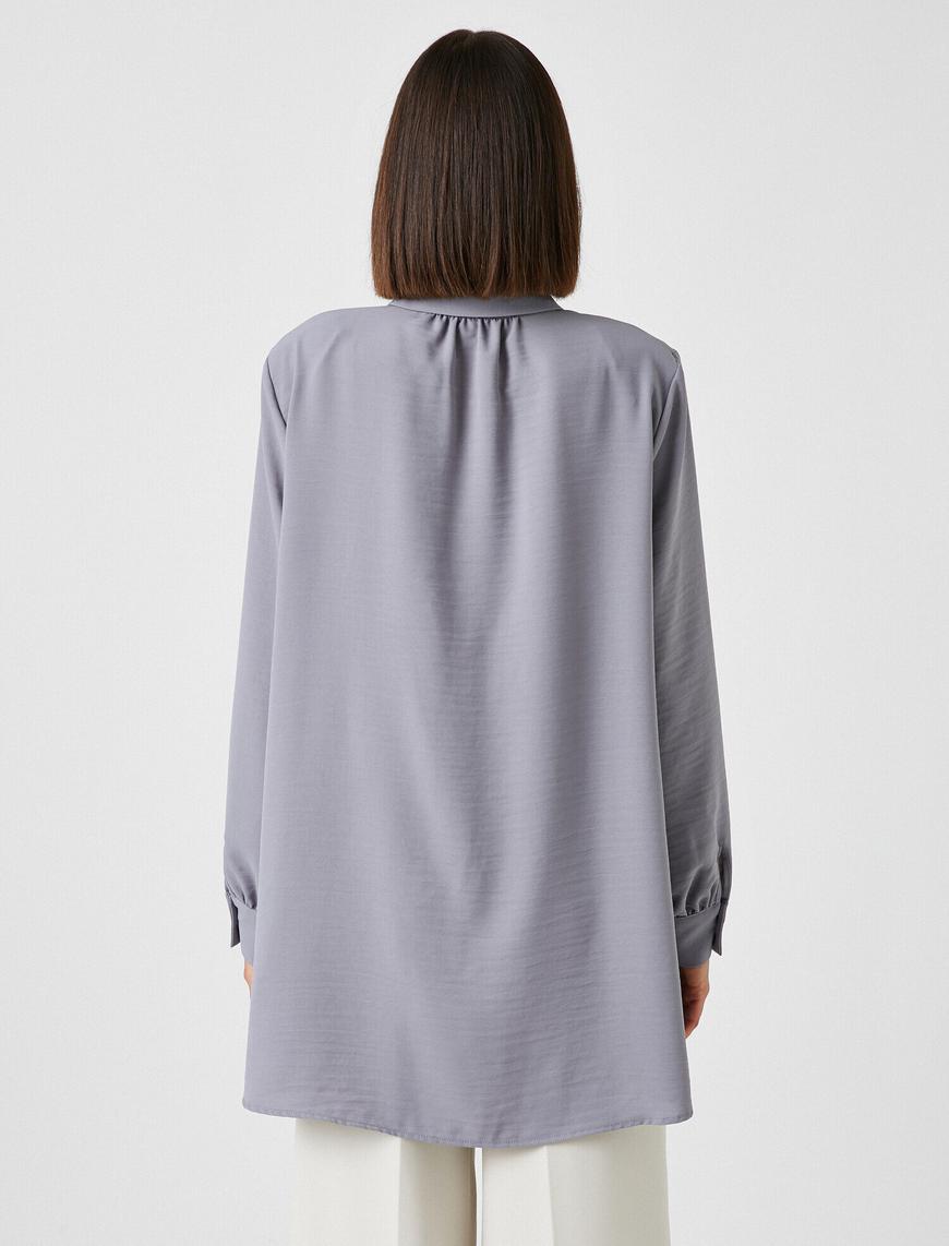   Gömlek Yaka Oversize Tunik