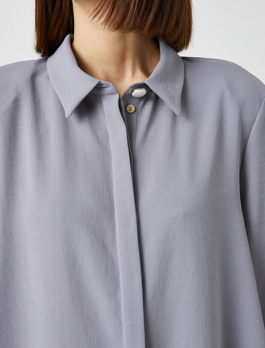   Gömlek Yaka Oversize Tunik