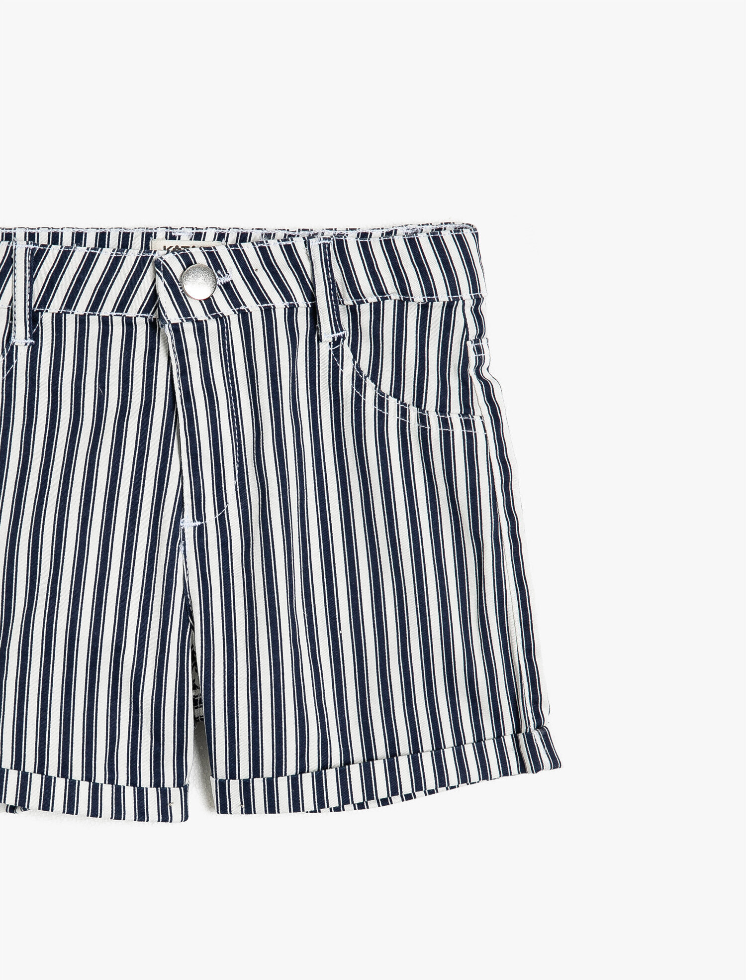  Kız Çocuk Çizgili Normal Bel Şort