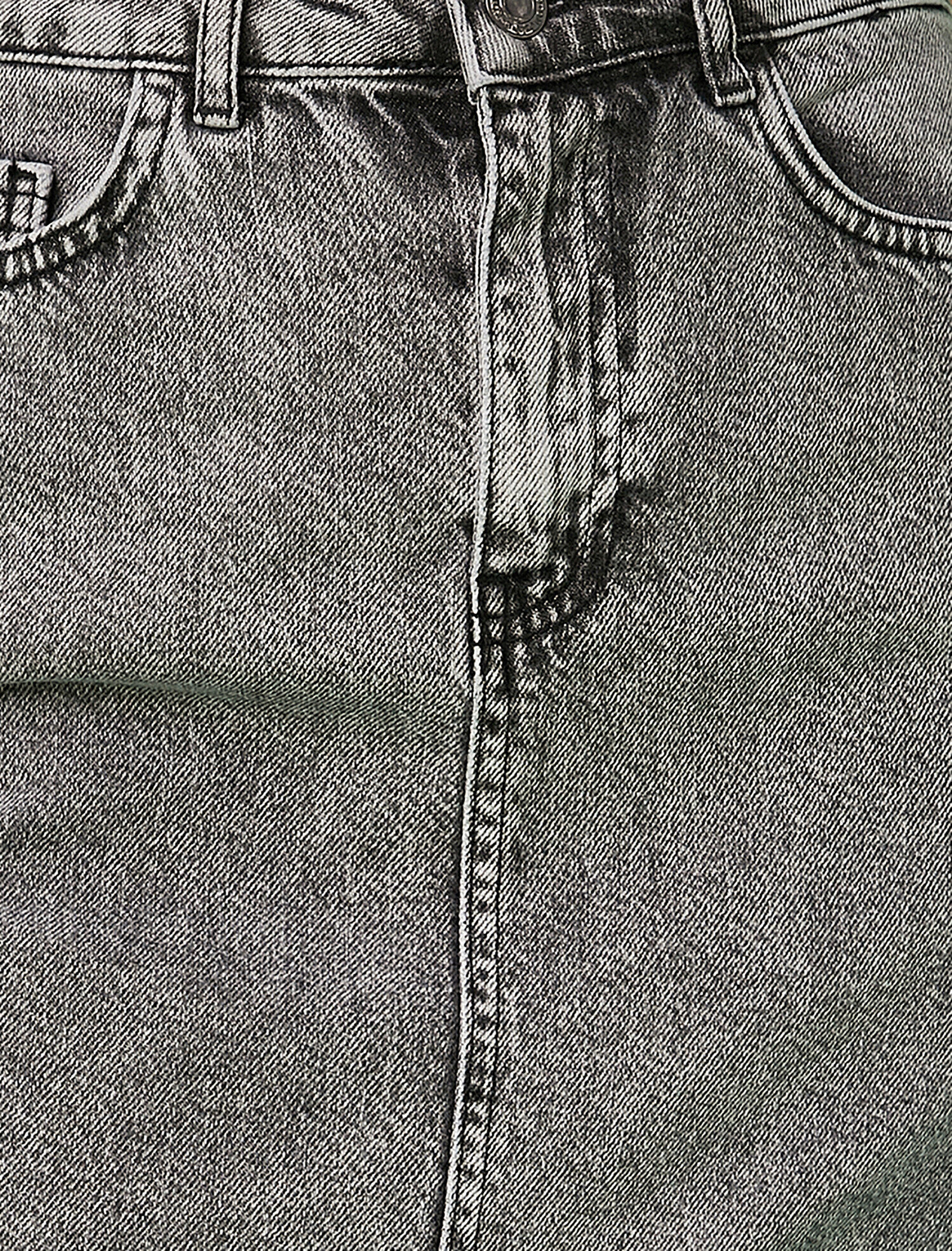   Pamuklu Yırtmaçlı Kot Etek