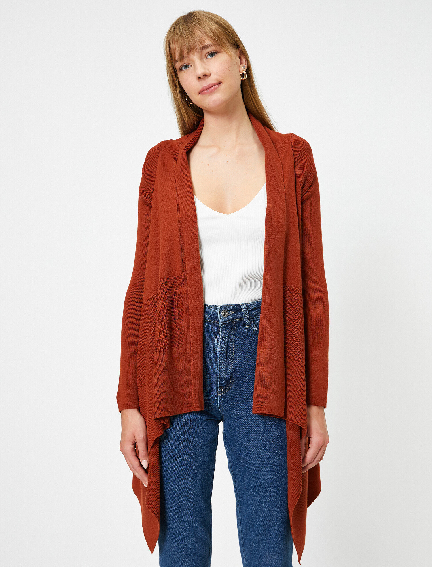 Rahat Kesim Uzun Kollu Triko Hırka