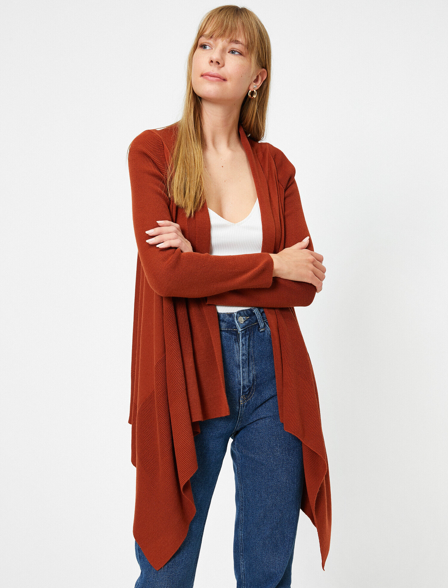 Rahat Kesim Uzun Kollu Triko Hırka