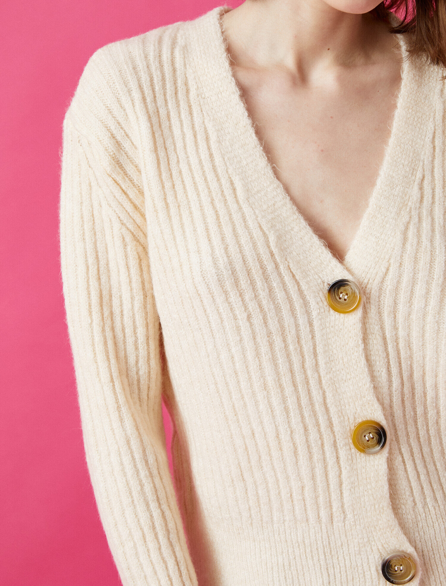   Uzun Kollu Oversize Triko Hırka