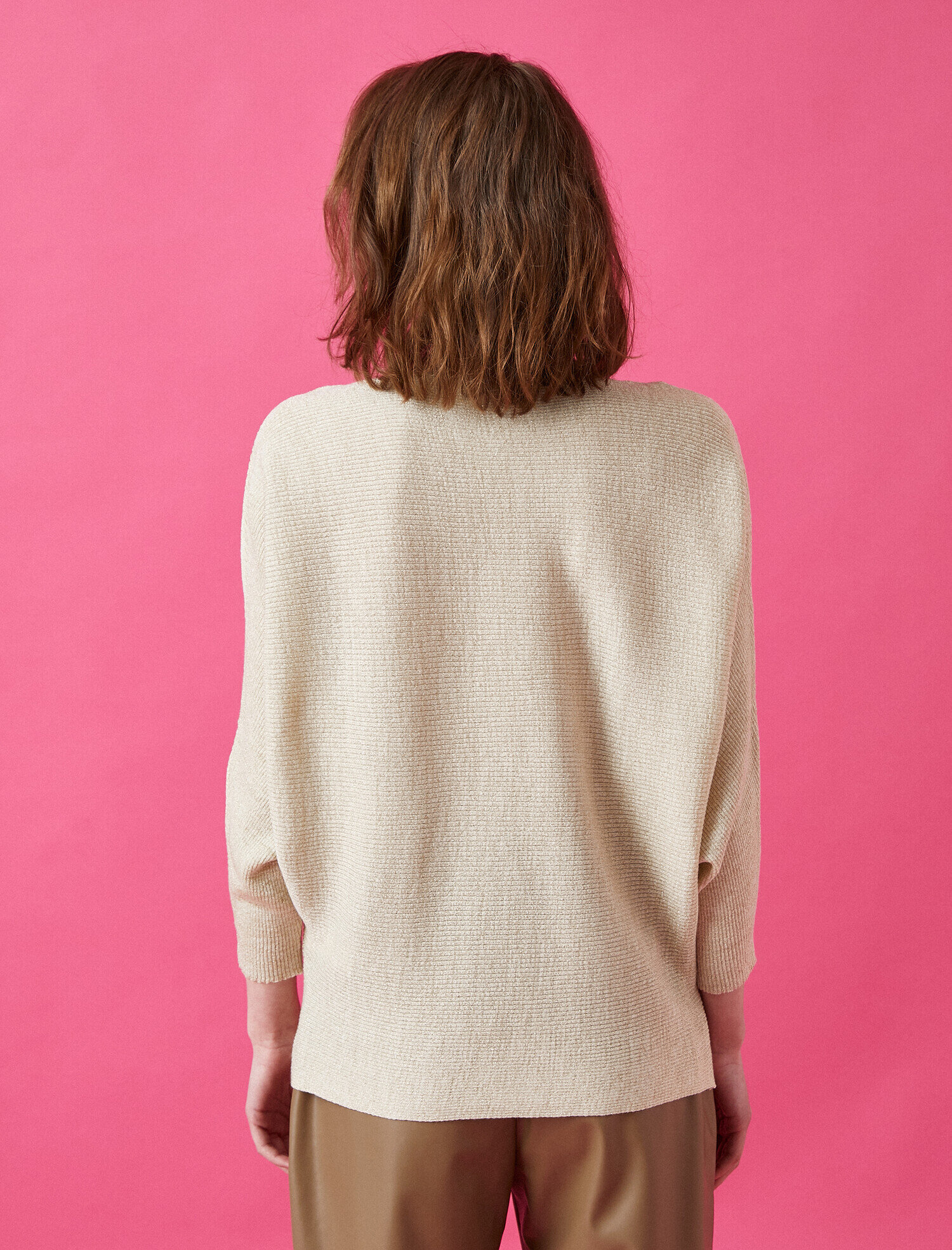 Kayik Yaka 3/4 Kol Triko Kazak