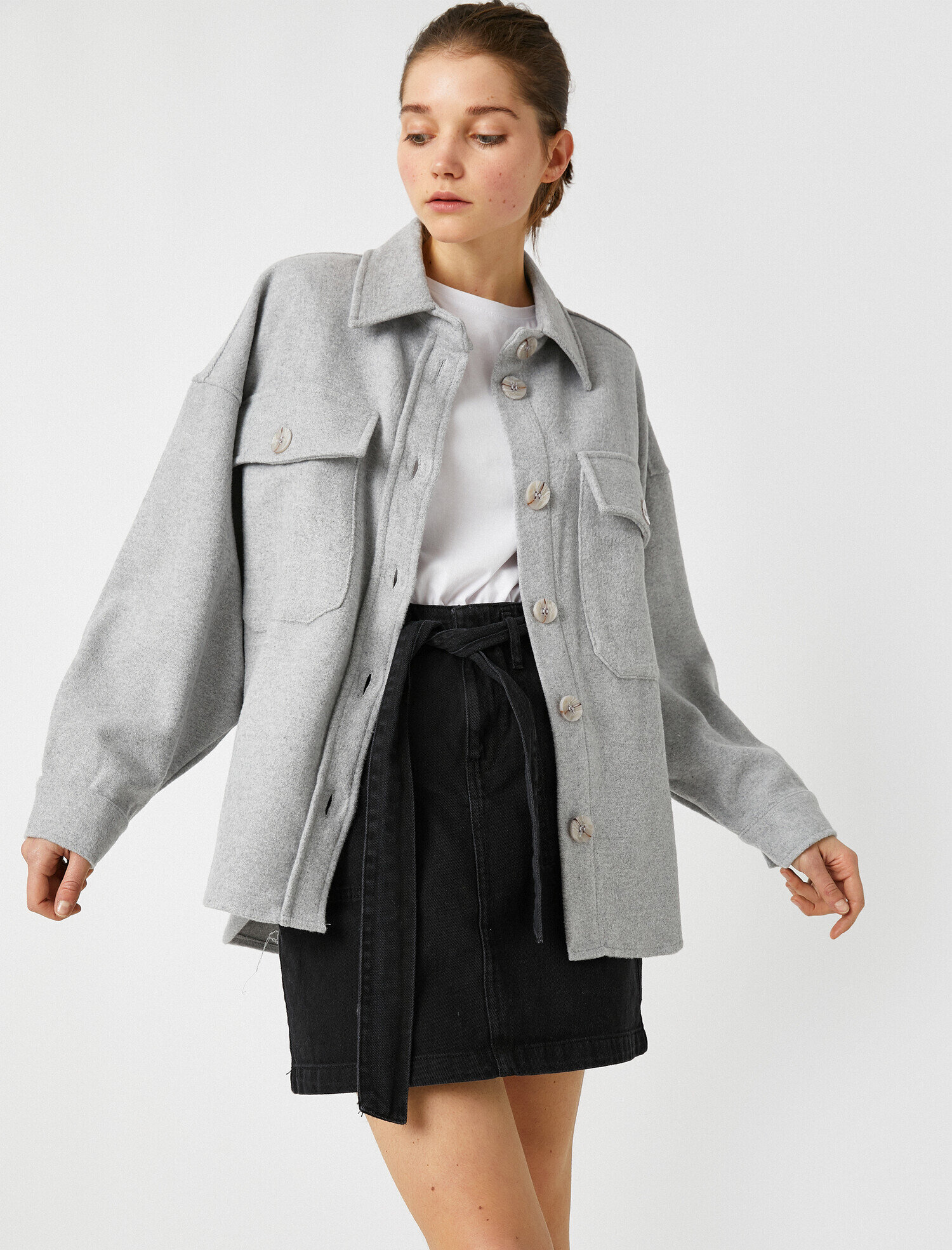   Kaşe Düğme Detaylı Ceket