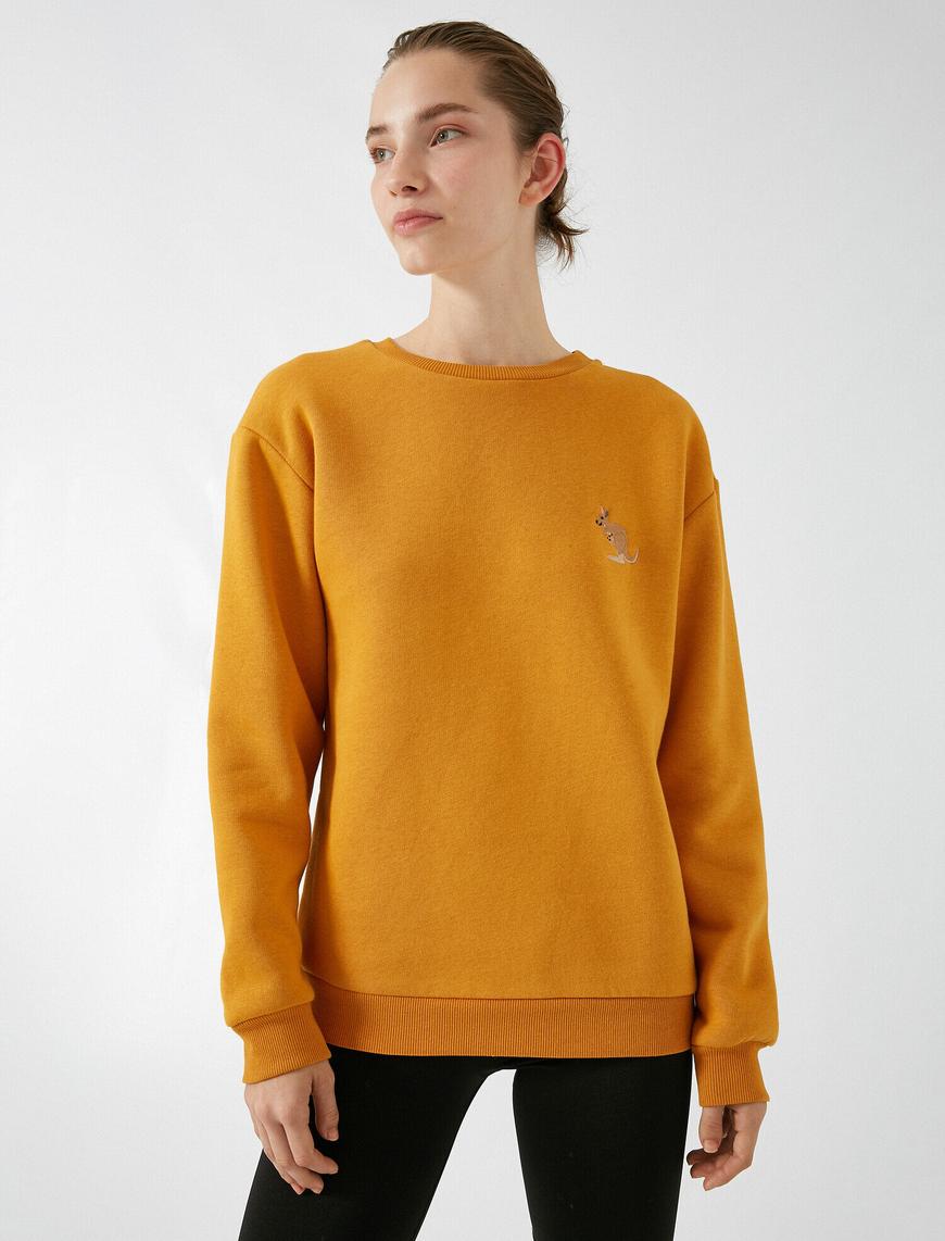   Uzun Kollu Bisiklet Yaka Sweatshirt