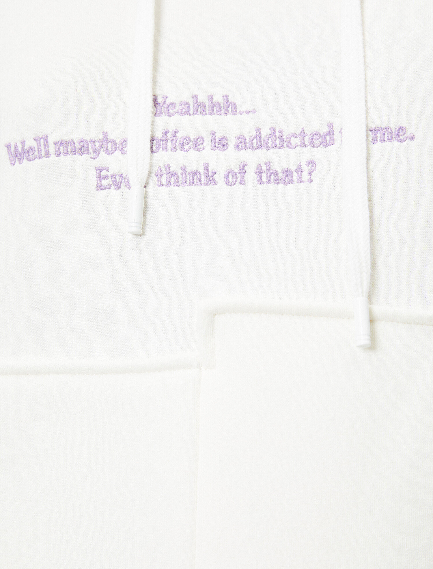   Kapüşonlu Cepli Yazılı Baskılı Uzun Kollu Sweatshirt