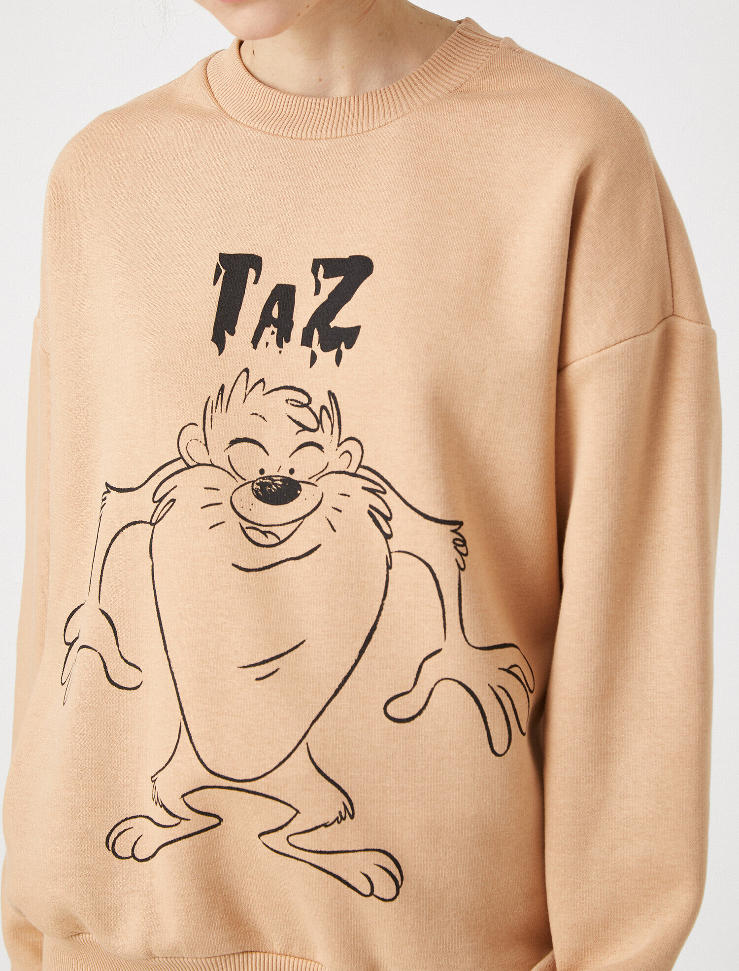   Pamuklu Warner Bros Lisanslı Bisiklet Yaka Sweatshirt