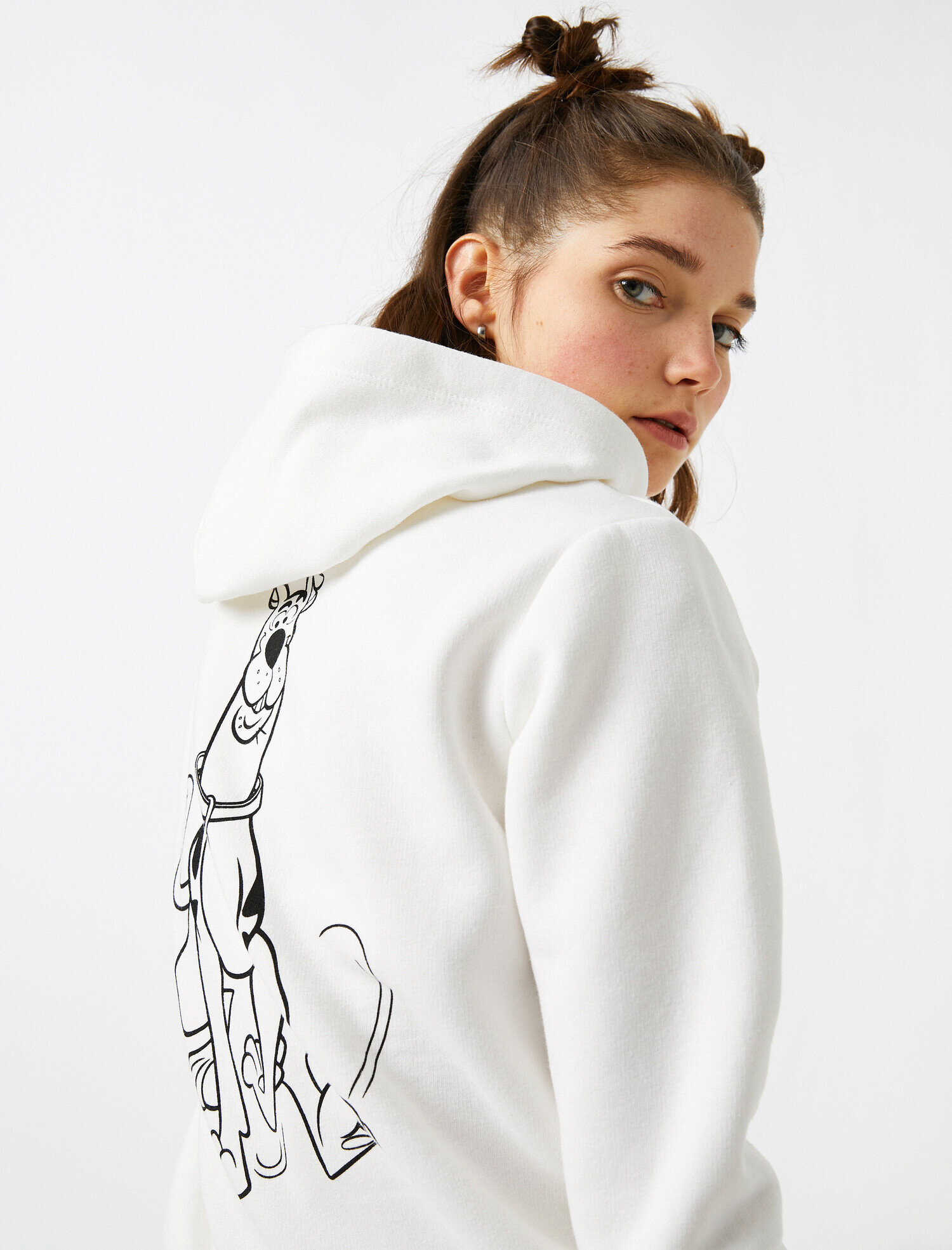   Warner Bros Lisanslı Pamuklu Yazılı Baskılı Kapüşonlu Sweatshirt