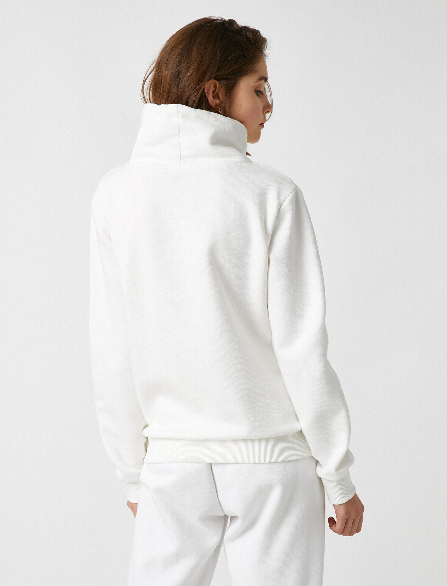   Pamuklu Cepli Baskılı Sweatshirt