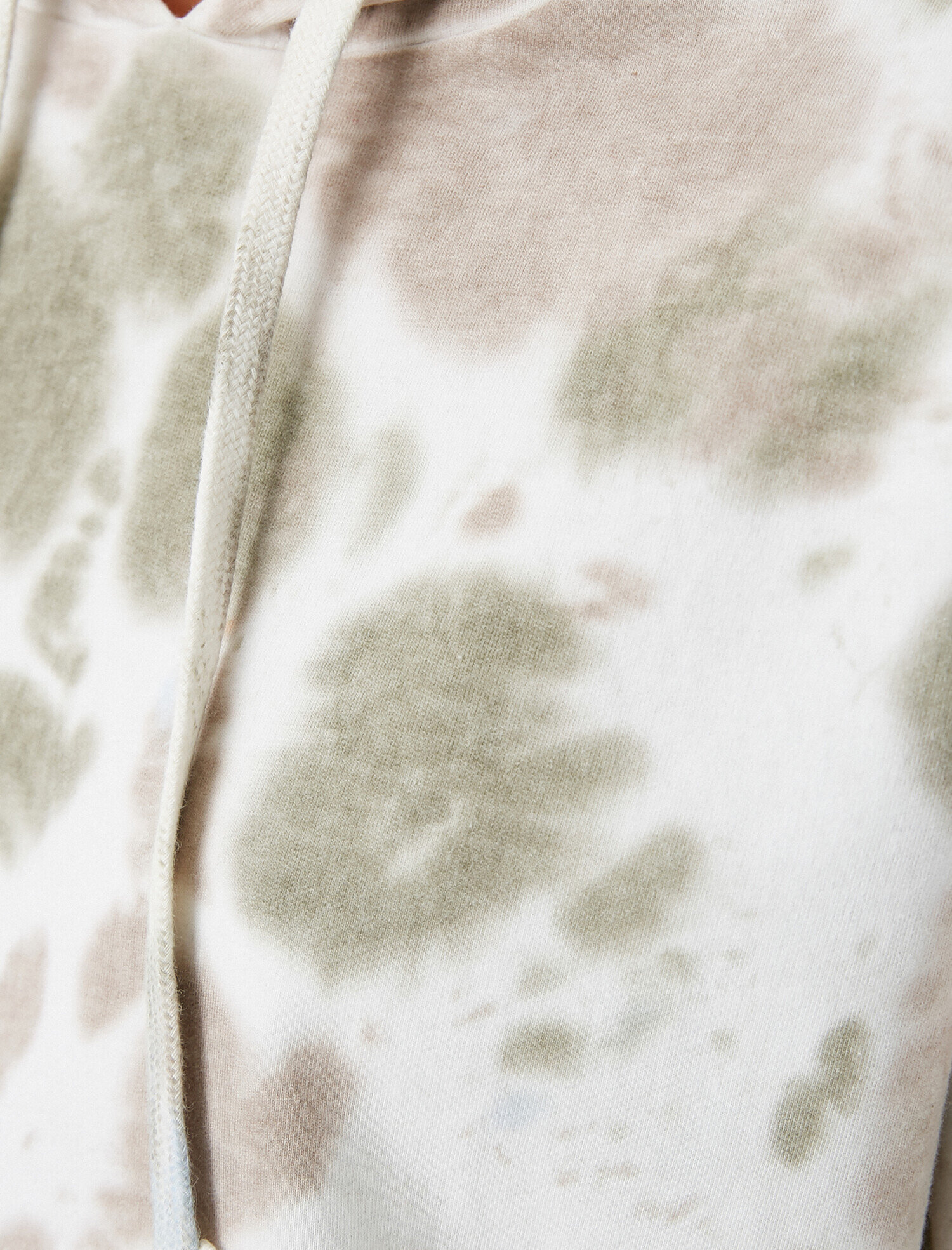   Kapüşonlu Crop Desenli Sweatshirt