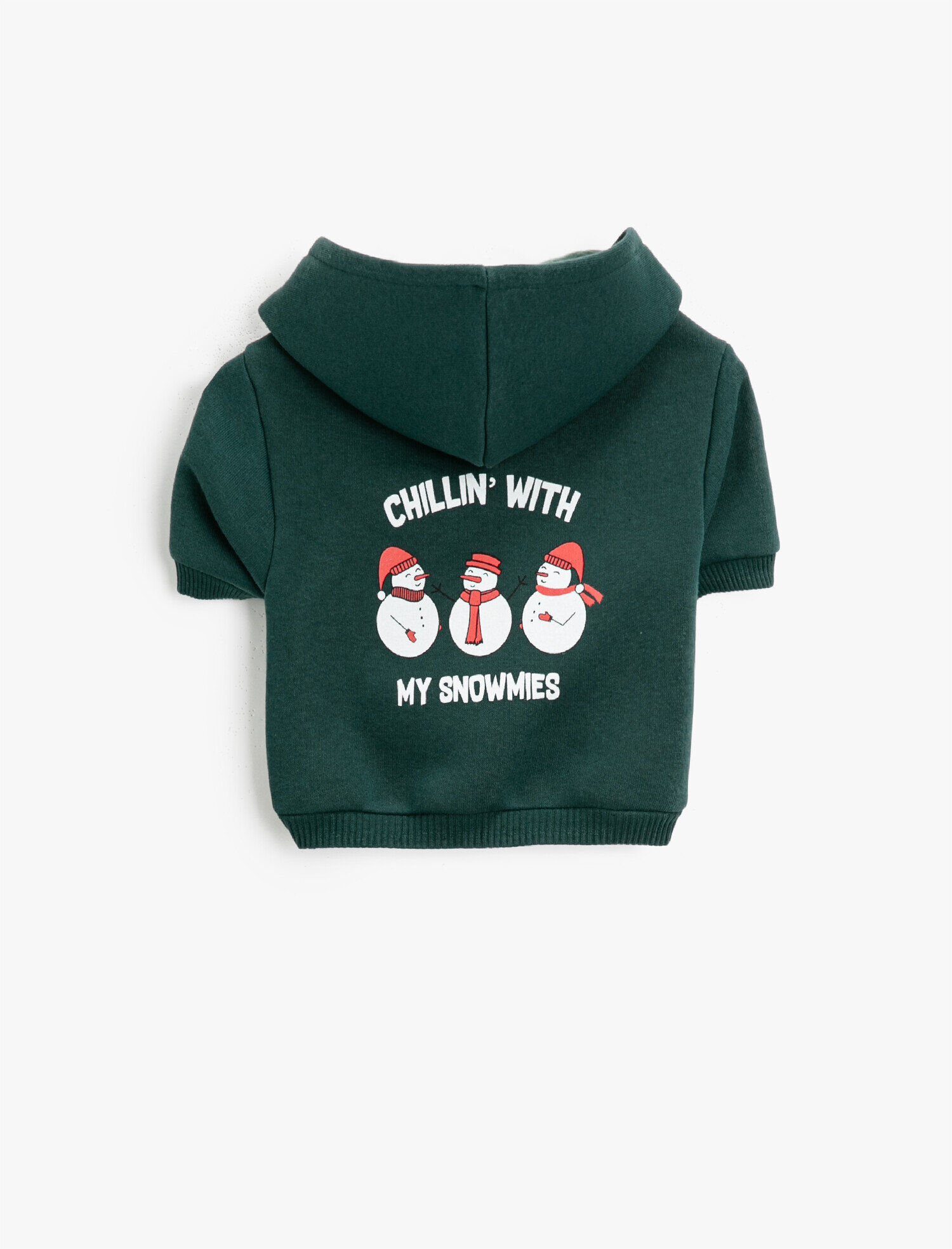   Kapüşonlu Baskılı Köpek Sweatshirt