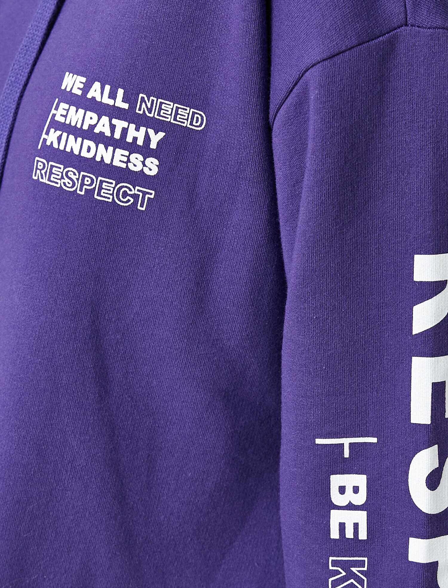 Pamuklu Kapüşonlu Yazılı Baskılı Sweatshirt