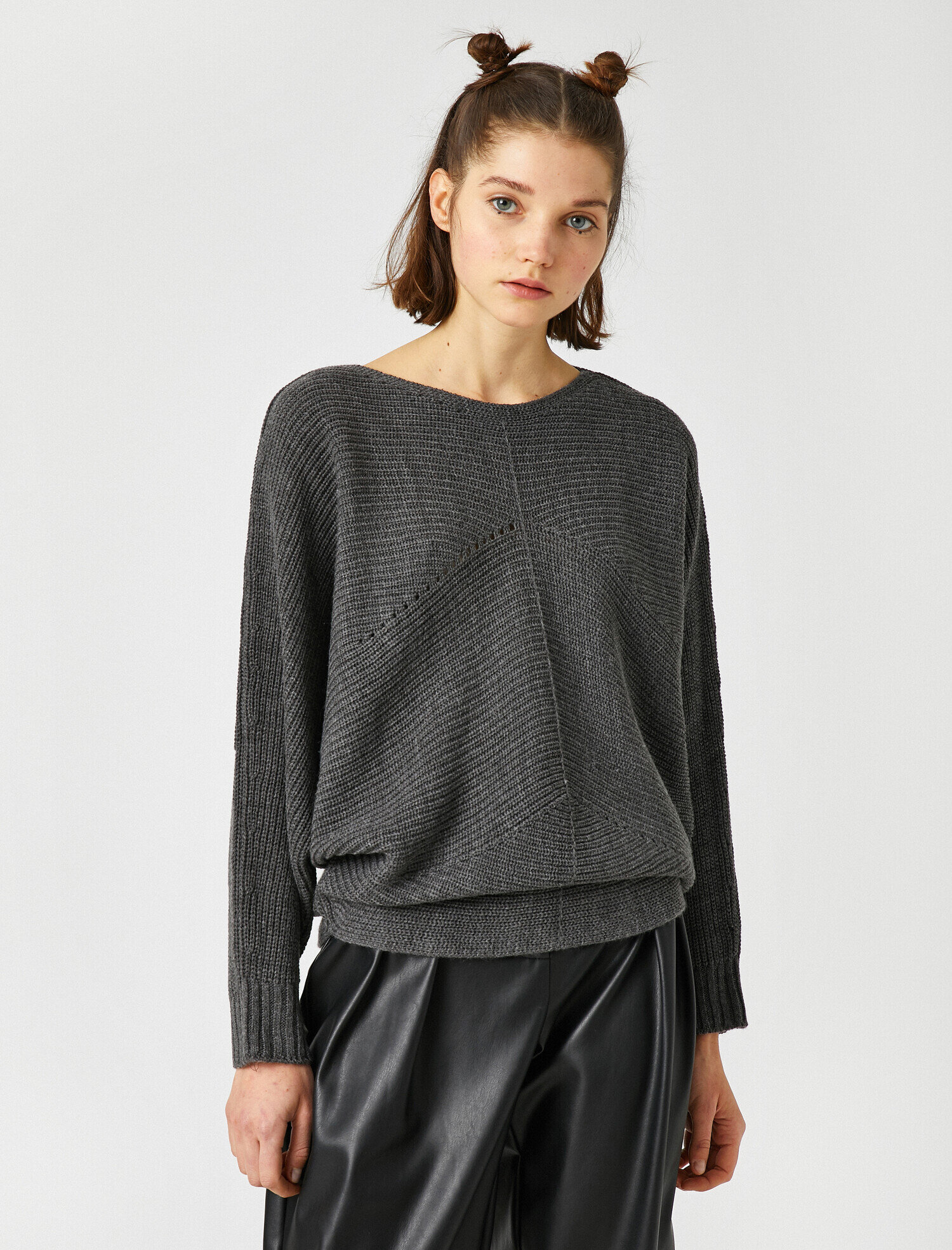   Triko Kazak Kayık Yaka Uzun Kollu