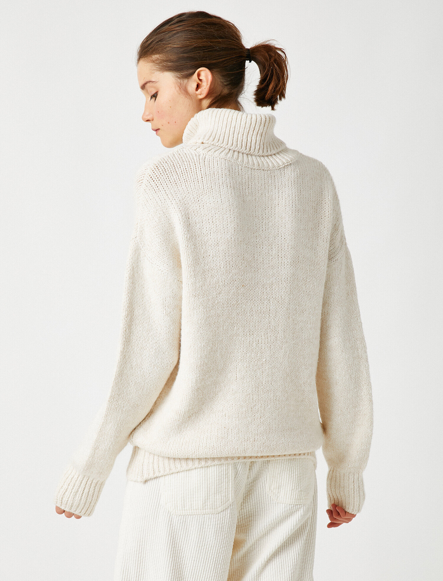   Balıkçı Yaka Oversize Triko Kazak