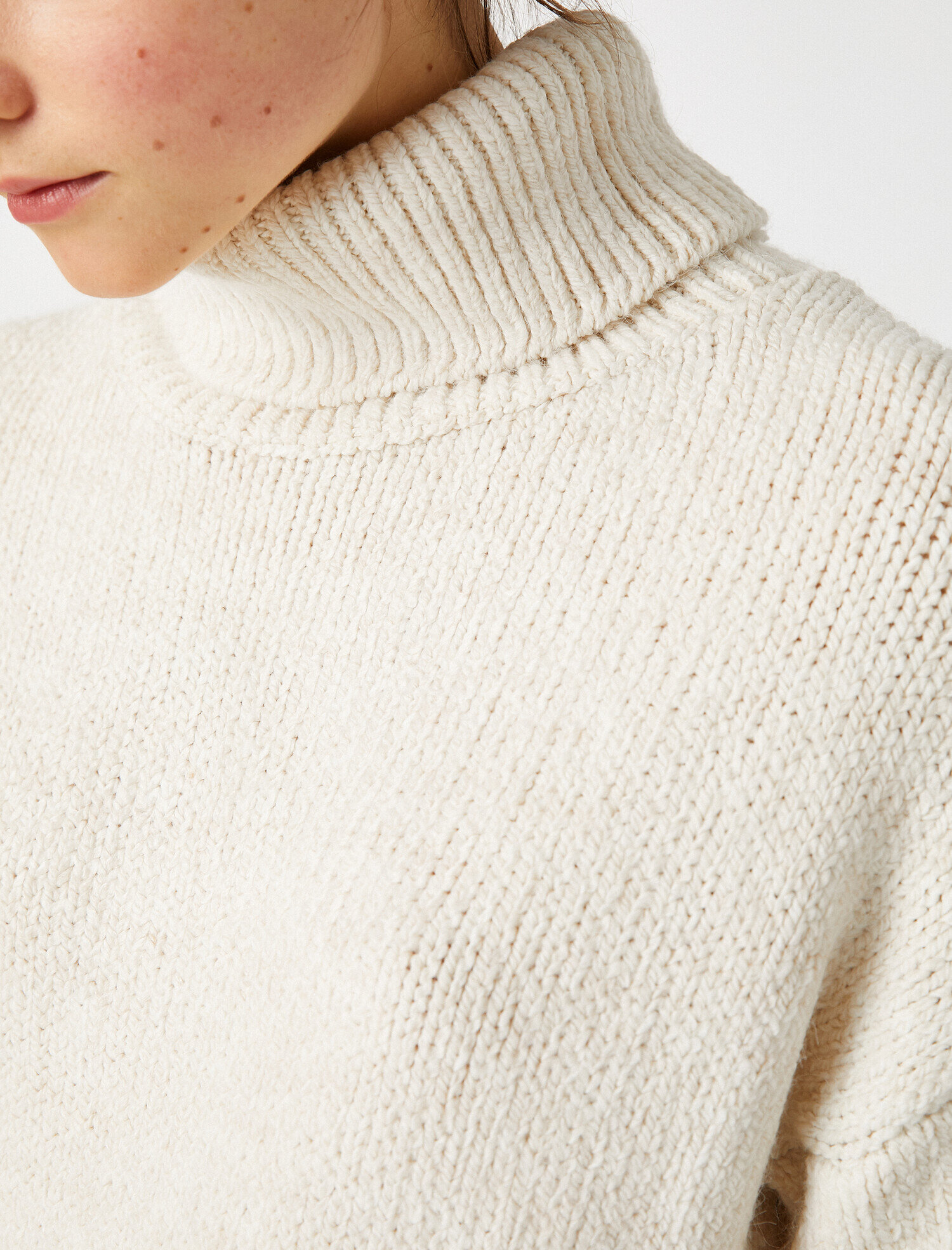   Balıkçı Yaka Oversize Triko Kazak