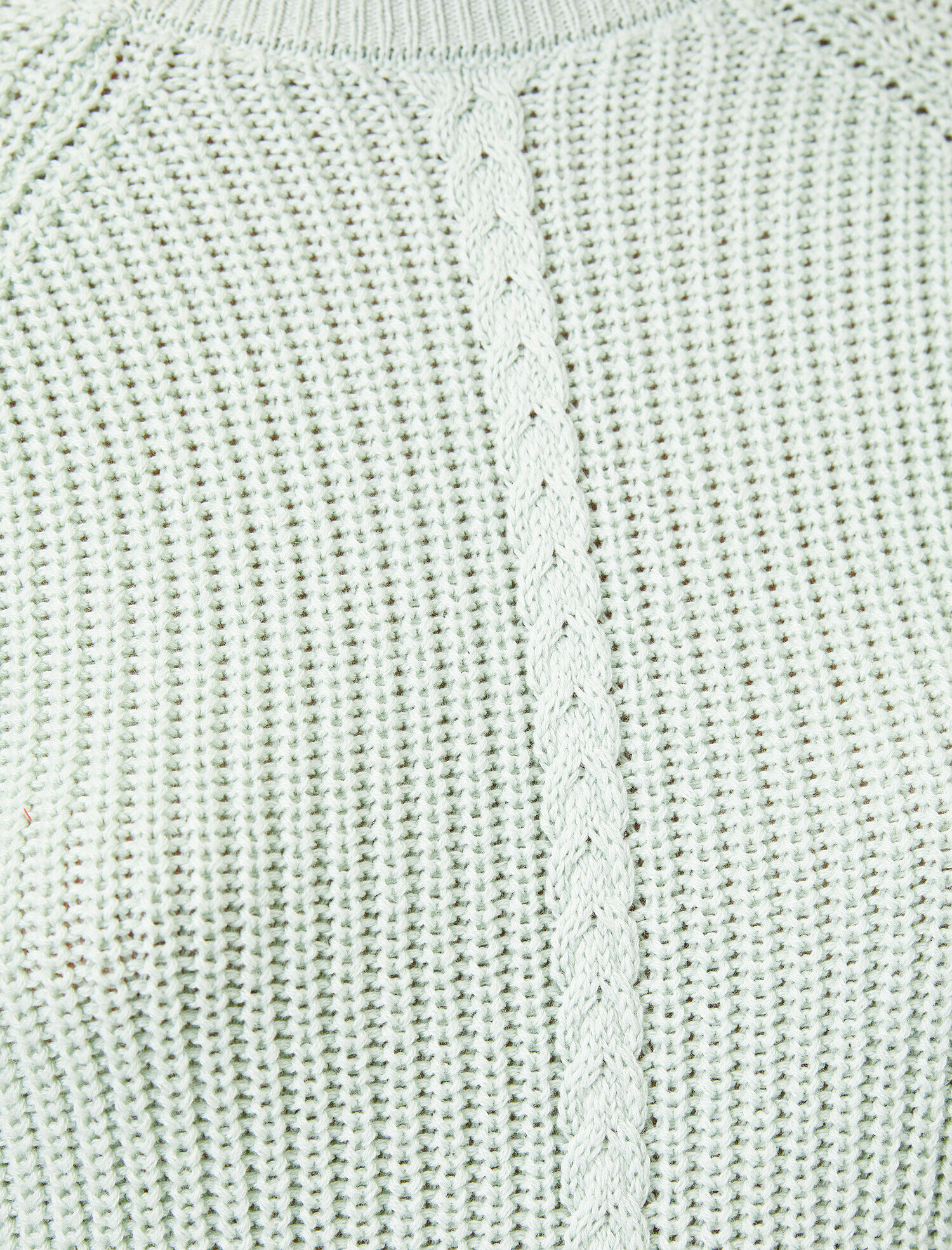 Bisiklet Yaka Saç Örgülü Triko Kazak