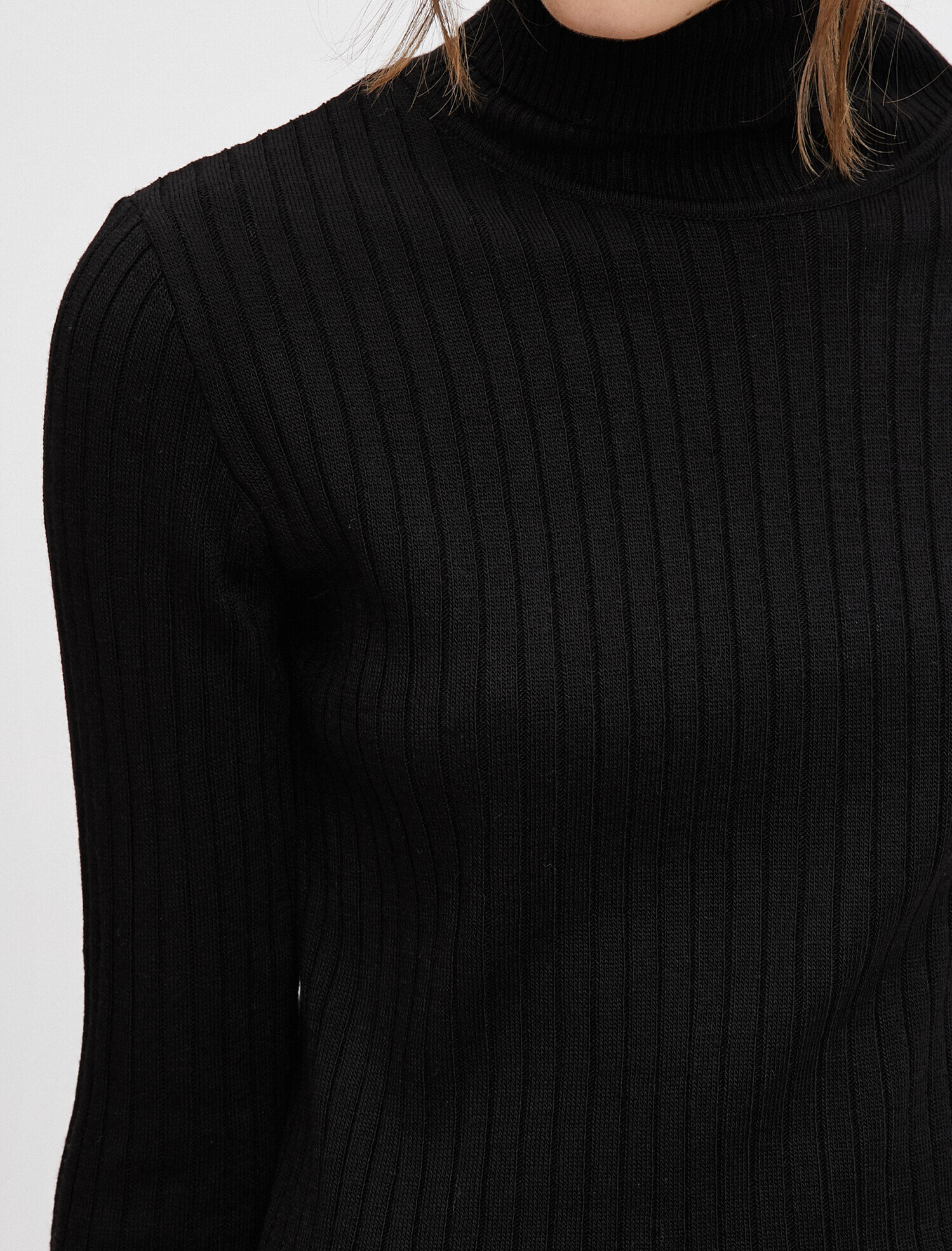   Balıkçı Yaka Uzun Kollu Triko Kazak