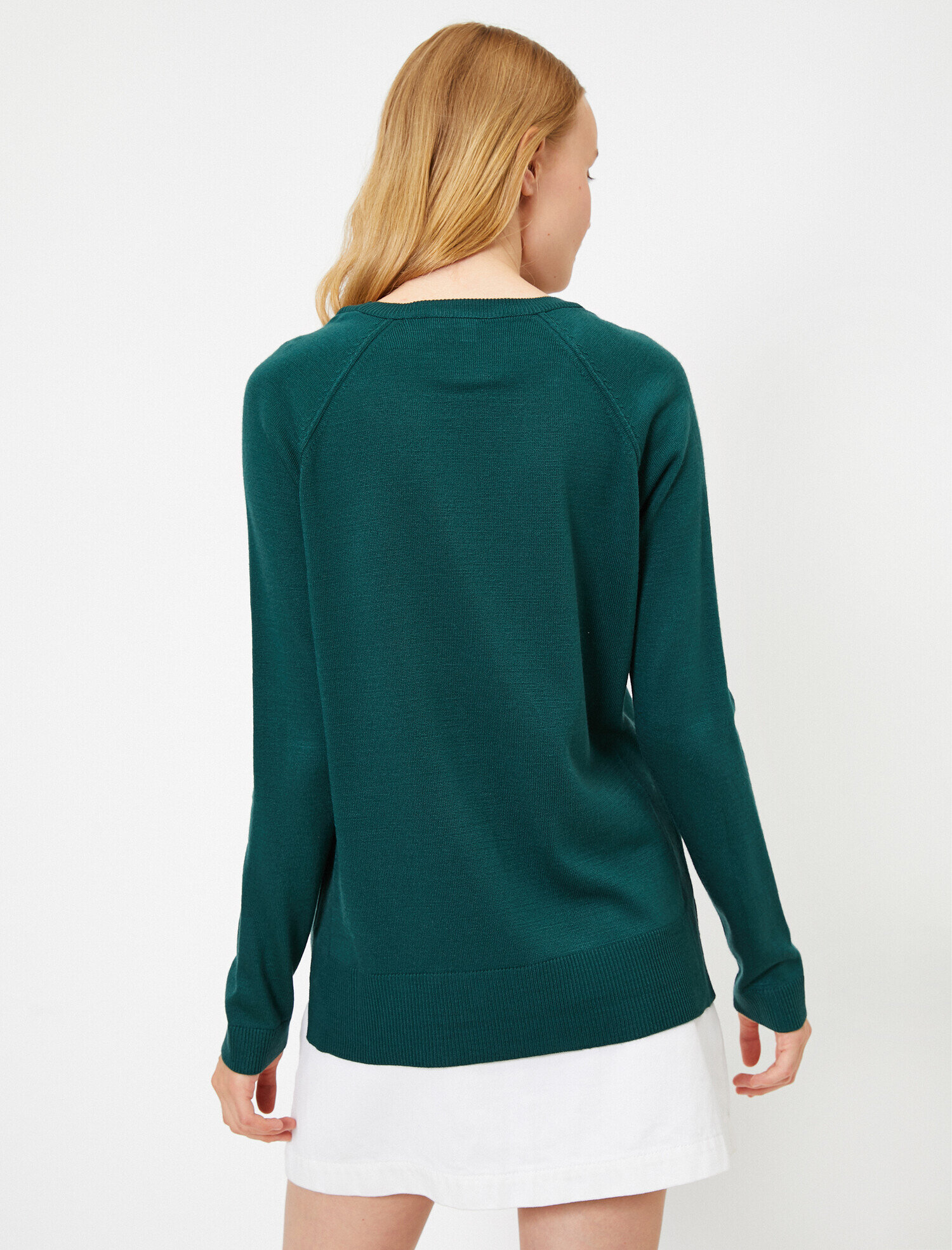   Bisiklet Yaka Uzun Kollu Rahat Kesim Triko Kazak