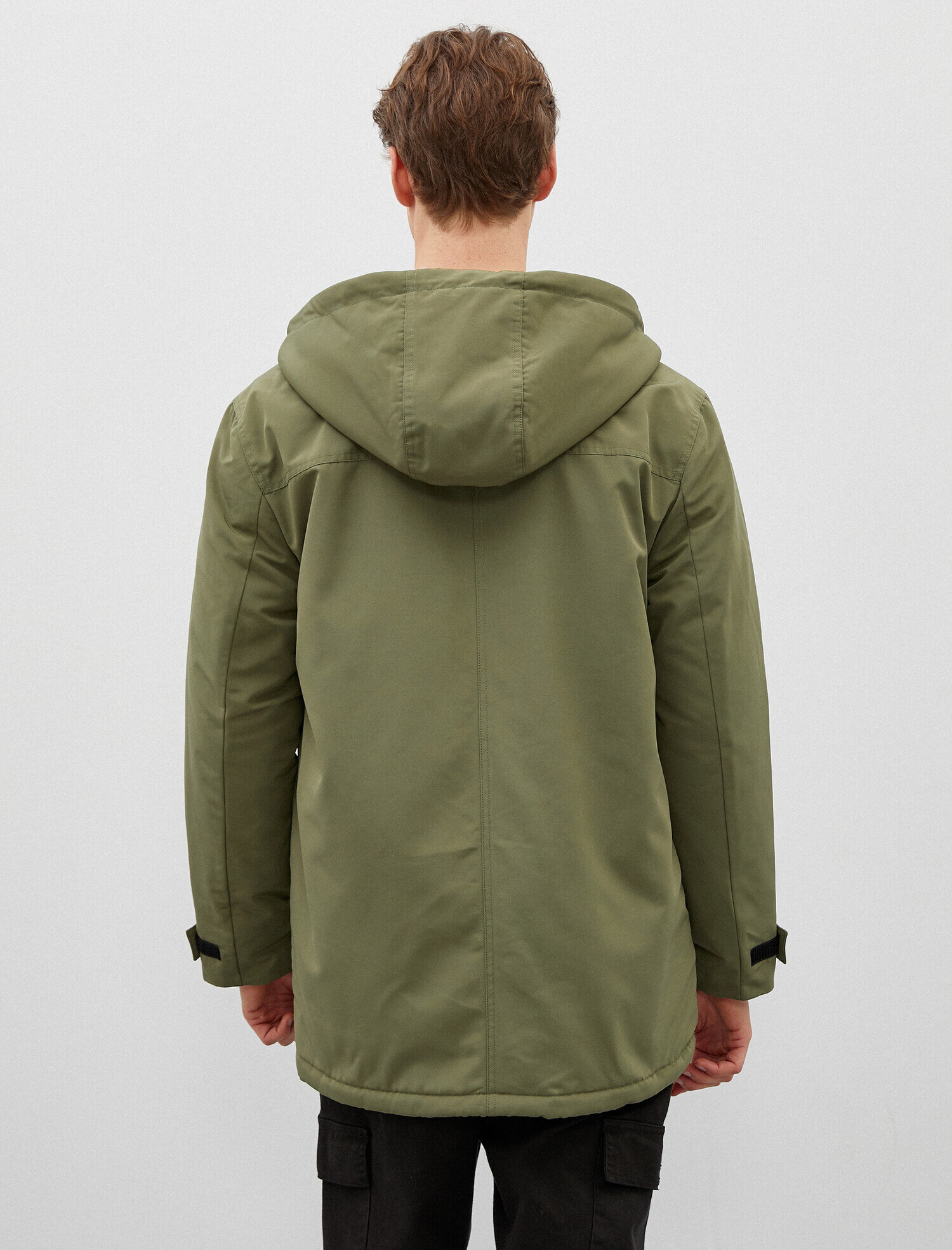   Kapüşonlu Kaban Cepli Fermuarlı