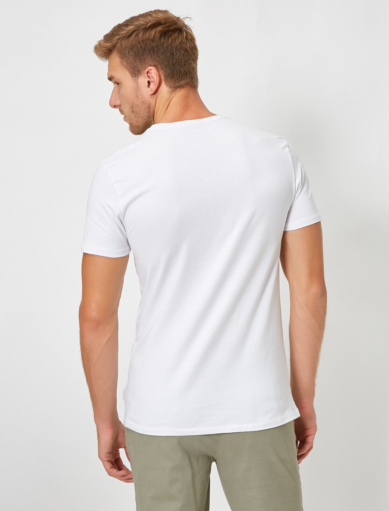   Basic Tişört Bisiklet Yaka Kısa Kollu