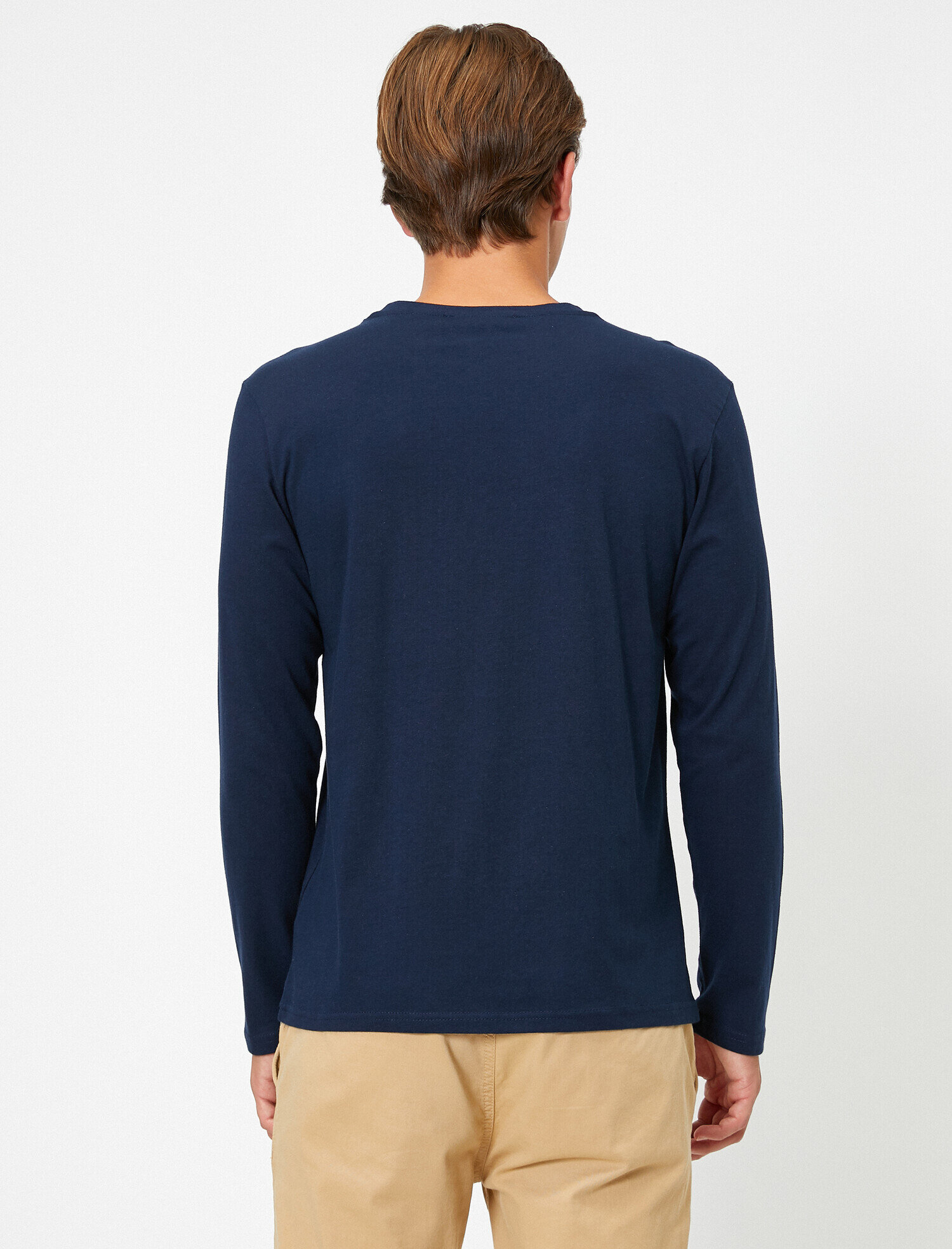   Bisiklet Yaka Uzun Kollu Basic Tişört