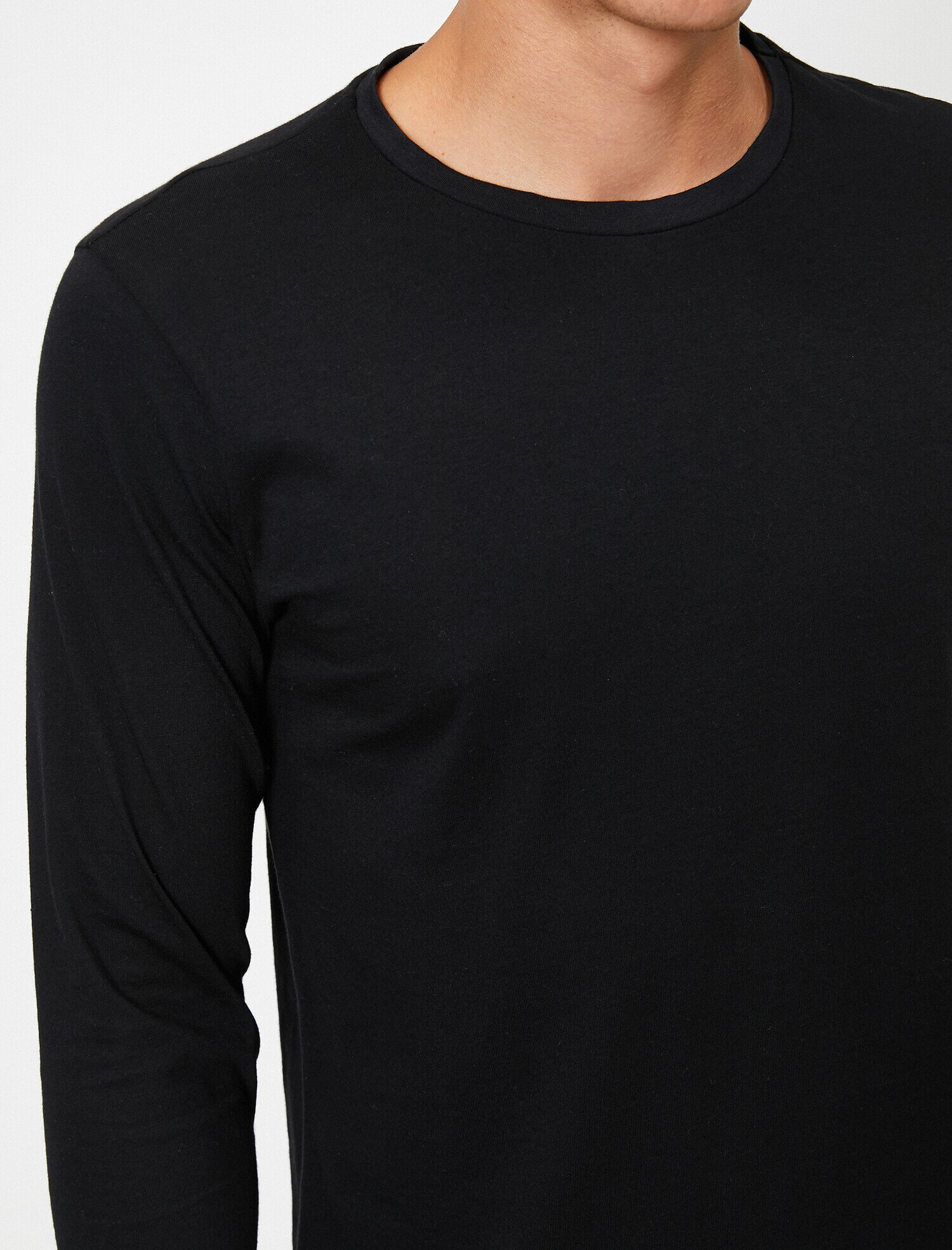 Bisiklet Yaka Uzun Kollu Basic Tişört