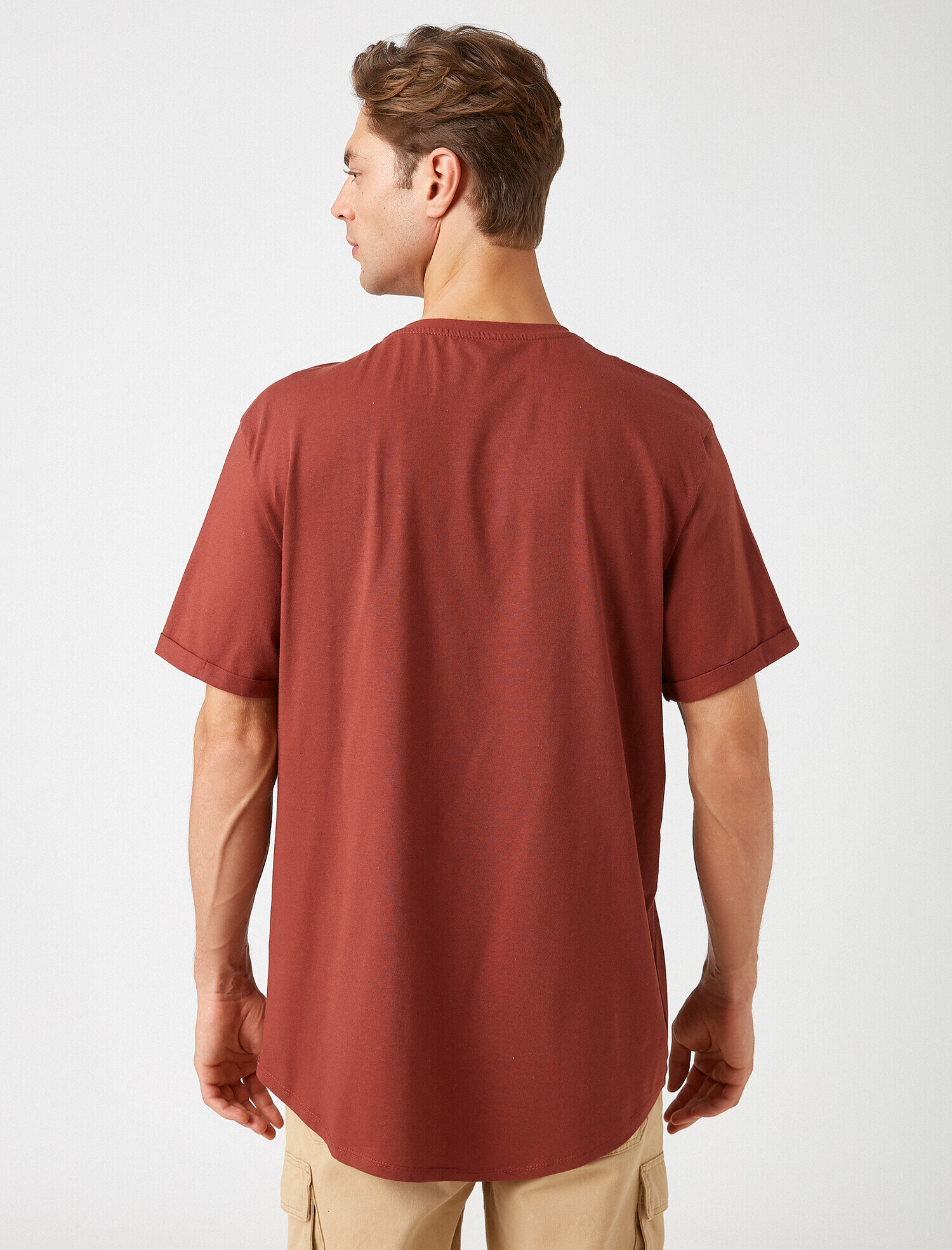 Pamuklu Bisiklet Yaka Kısa Kollu Basic Tişört