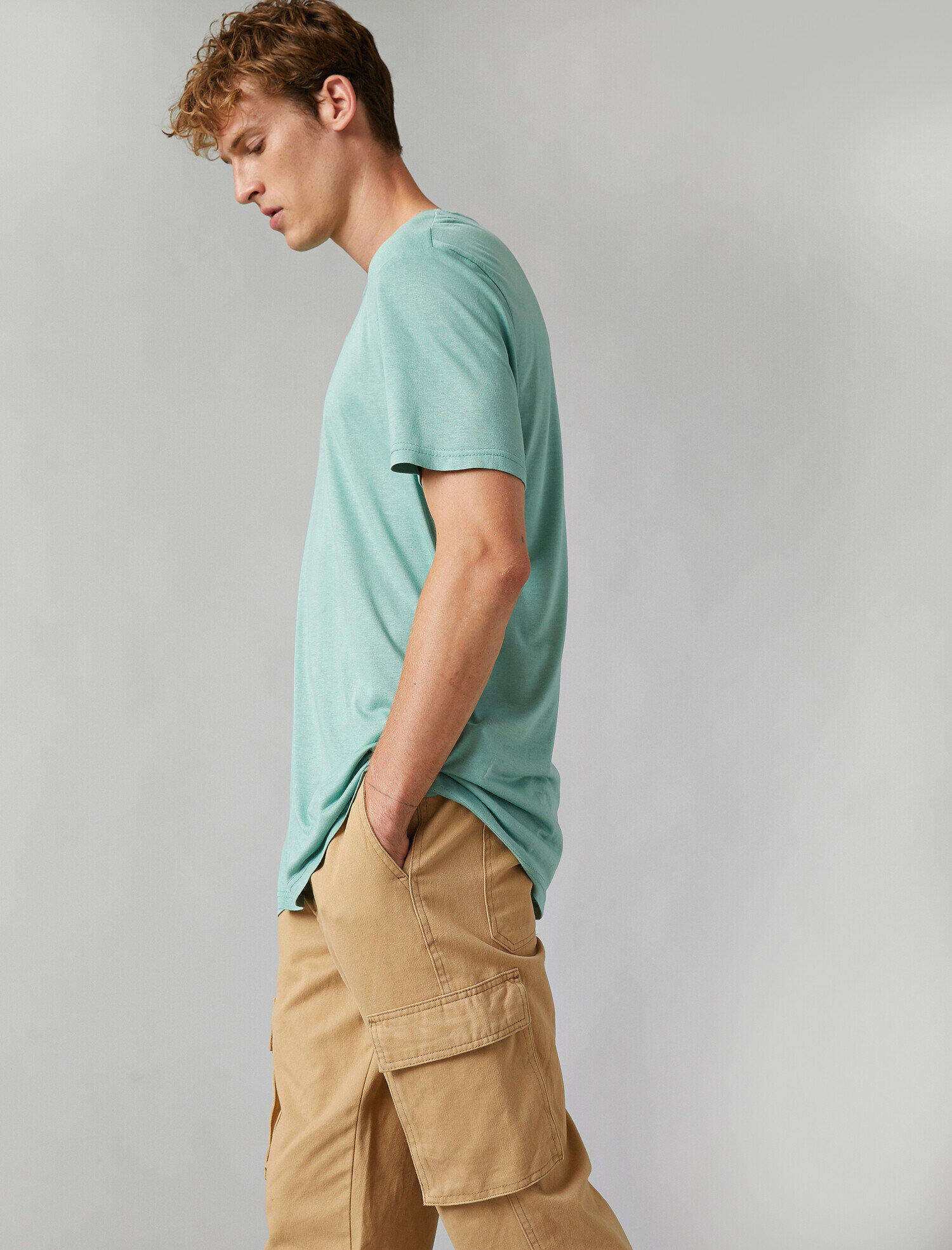   Kısa Kollu Bisiklet Yaka Basic Tişört